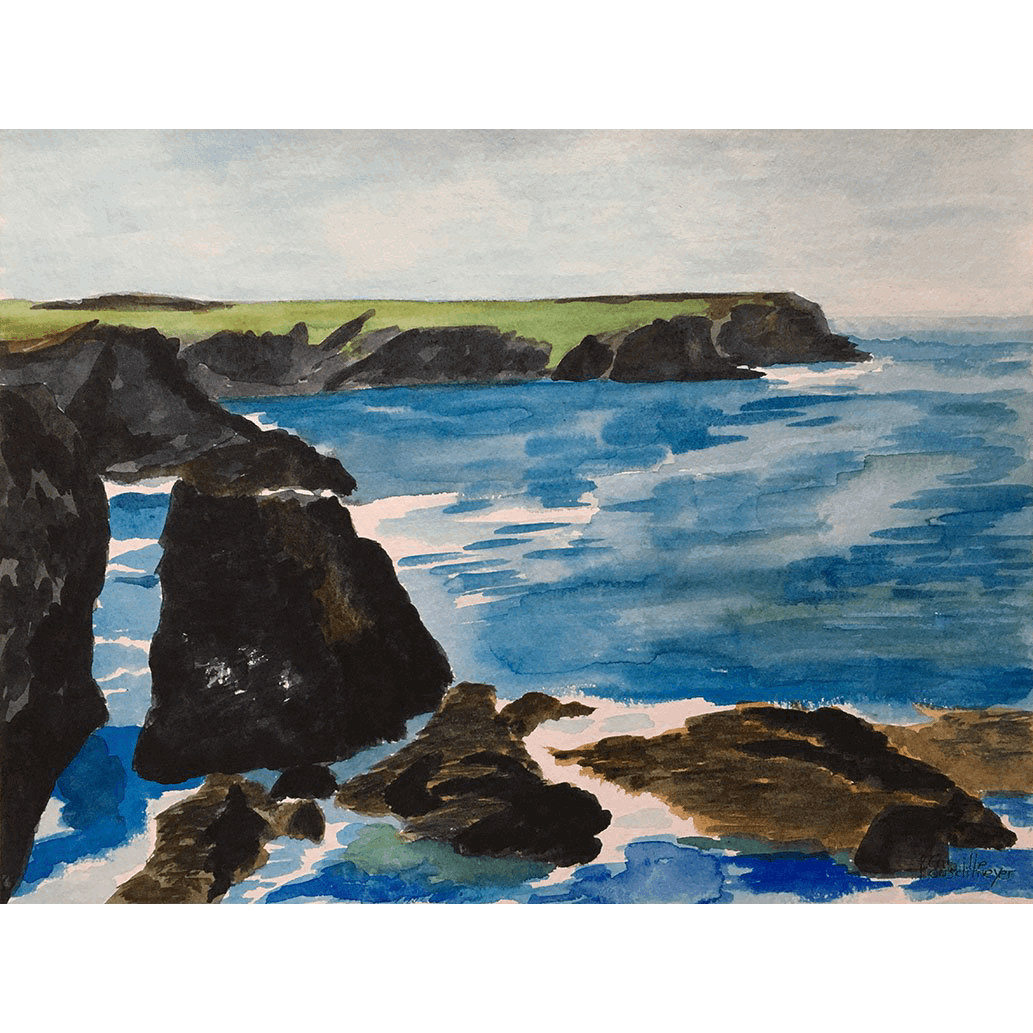 UNE JOURNÉE À BELLE-ÎLE (A Day at Belle-Île) – 30 x 40 cm - Camille Rouschmeyer