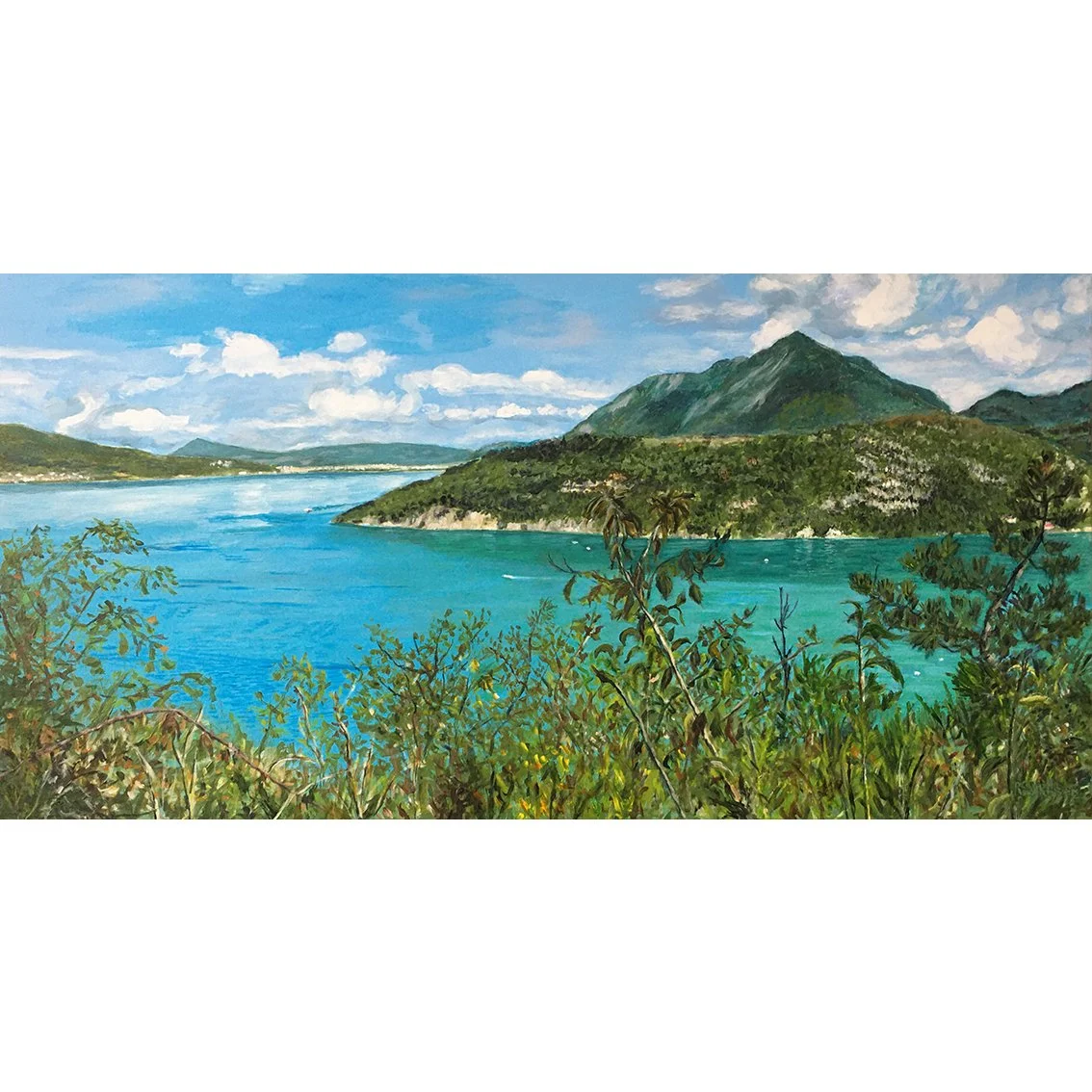 DES HAUTEURS DE DUINGT, ÉTÉ, peinture  impressionniste de Camille Rouschmeyer