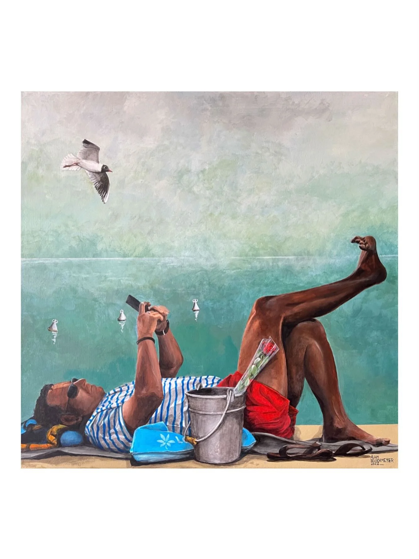 L&rsquo;important c&rsquo;est&hellip; 
acrylique sur toile 70 x 70 cm
#artfiguratifcontemporain #artcollector #figurative_art