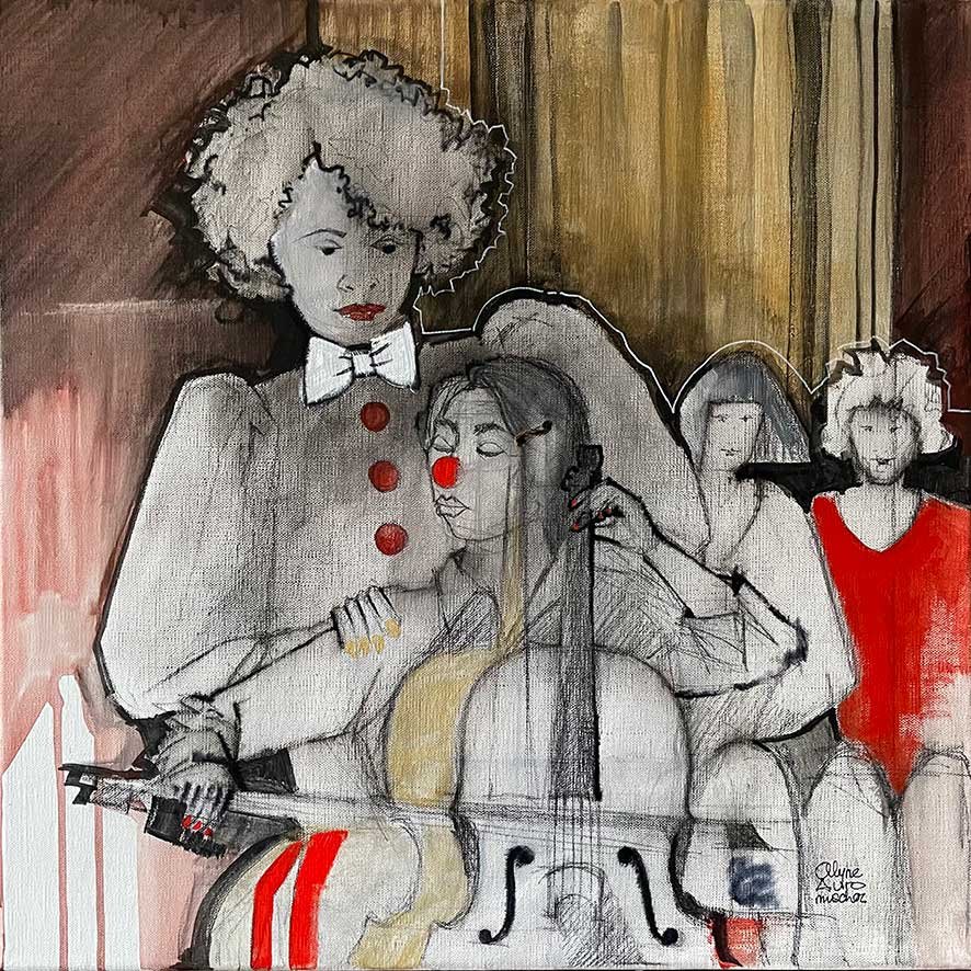"Clown" une oeuvre symbolique de l'artiste Alyne Auromischer