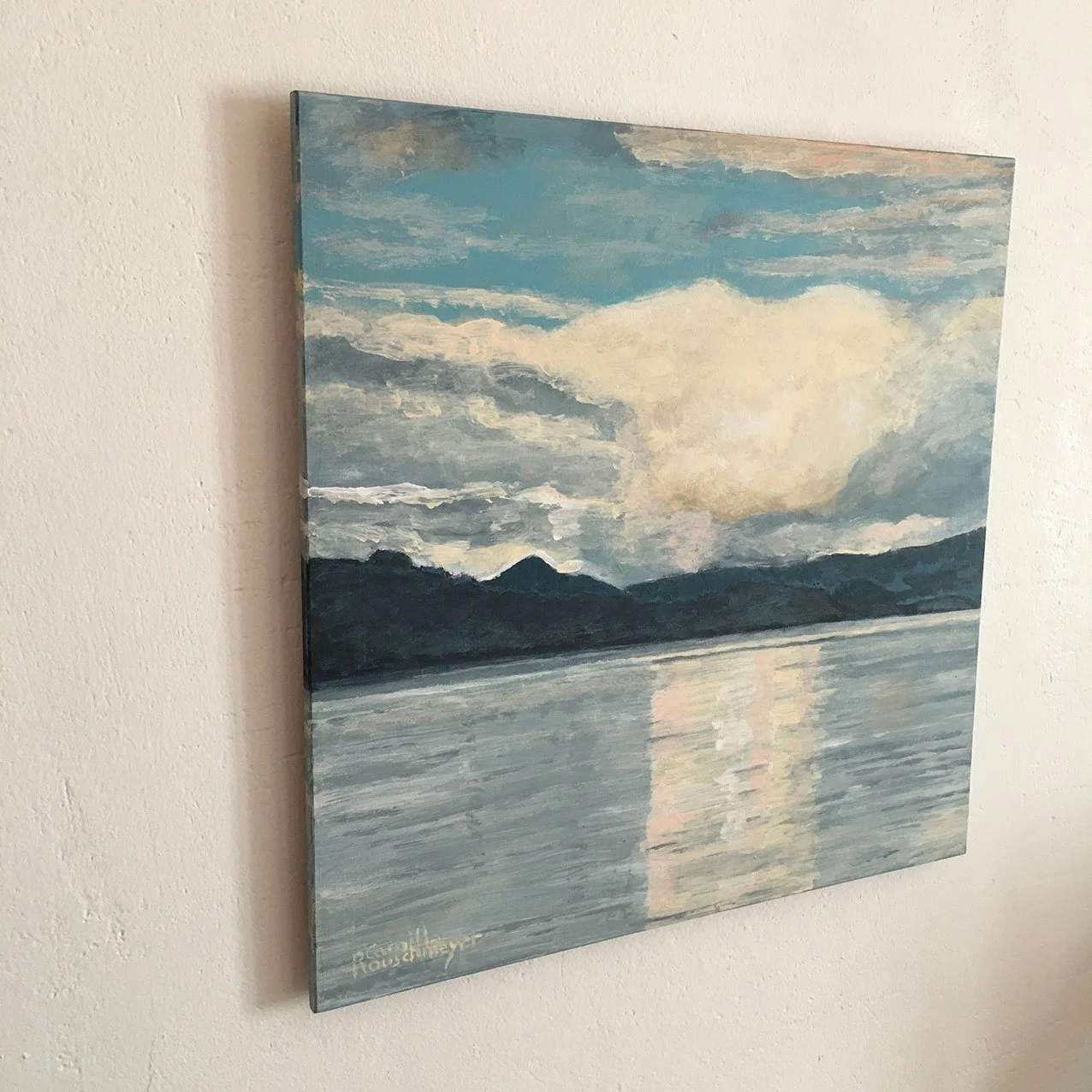 Original and unique work entitled LAC D’ANNECY, LUMIÈRE DES NUAGES by Camille Rouschmeyer