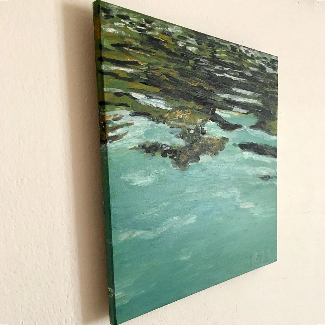 Oeuvre originale et unique intitulée LAC D’ANNECY, REFLET DE LA MONTAGNE ET DU CIEL, par Camille Rouschmeyer