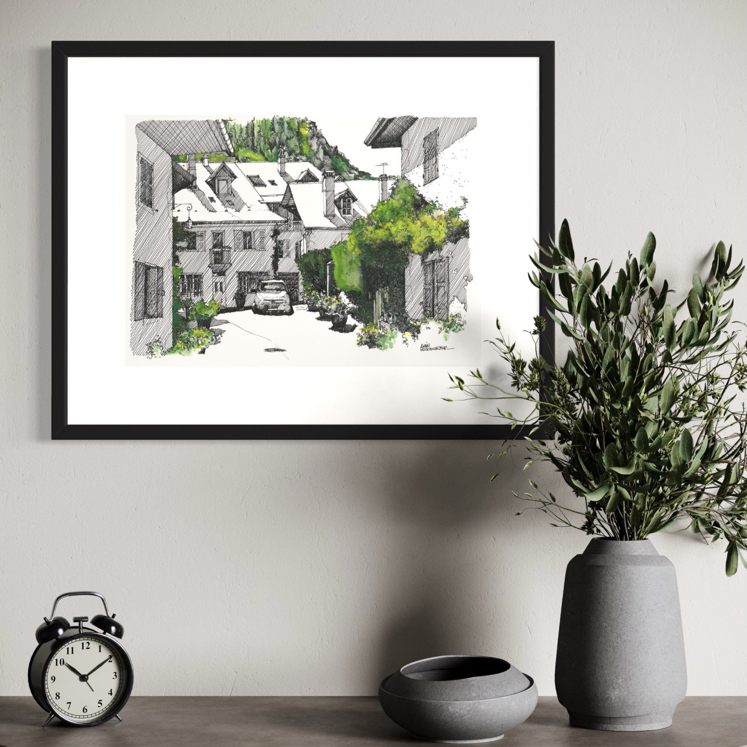 An original artwork from the figurative artist Alain Rouschmeyer
