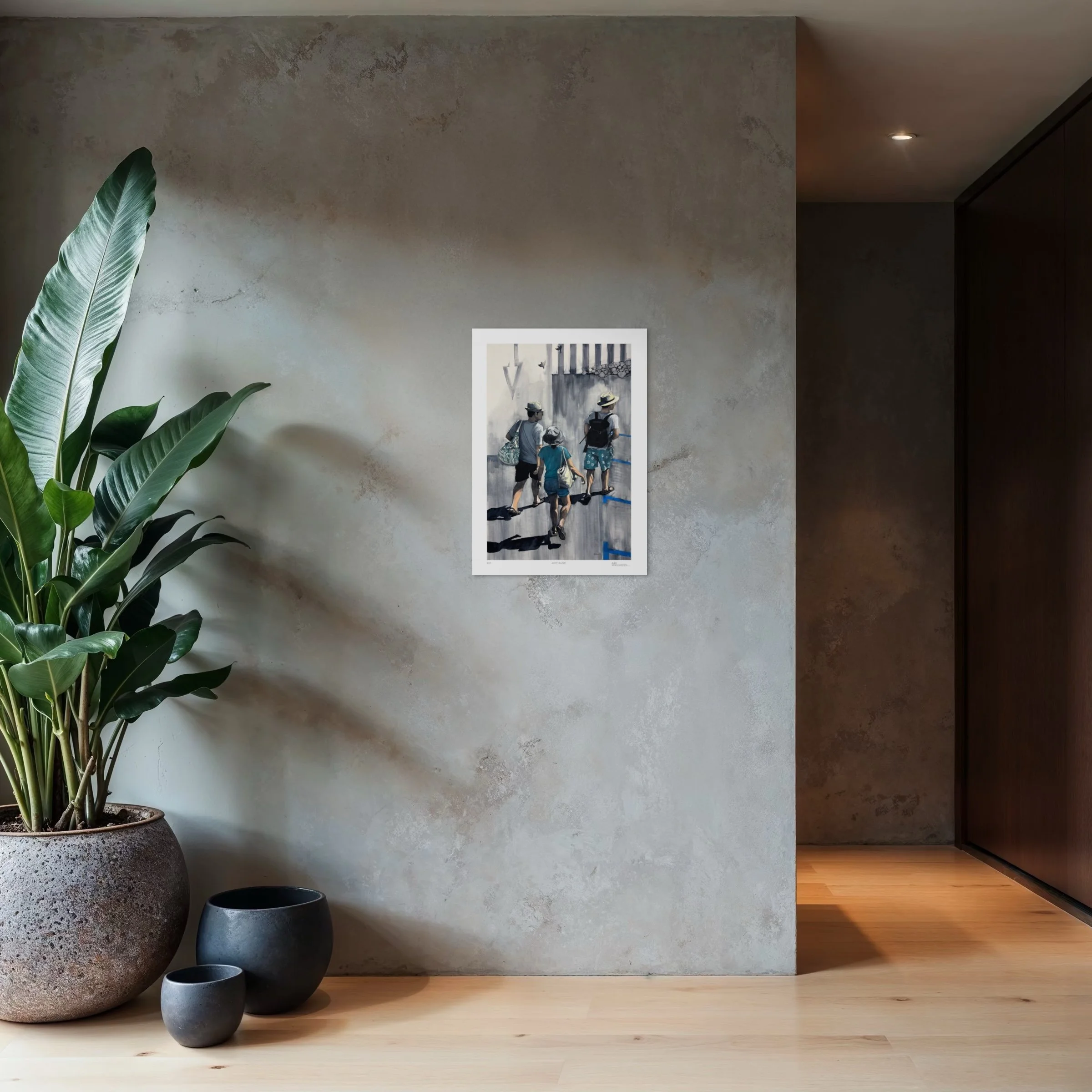 Tirage d'art en série limitée avec certificat d'authenticité  - 10 exemplaires numérotés de l'oeuvre Zone Bleue de Alain Rouschmeyer