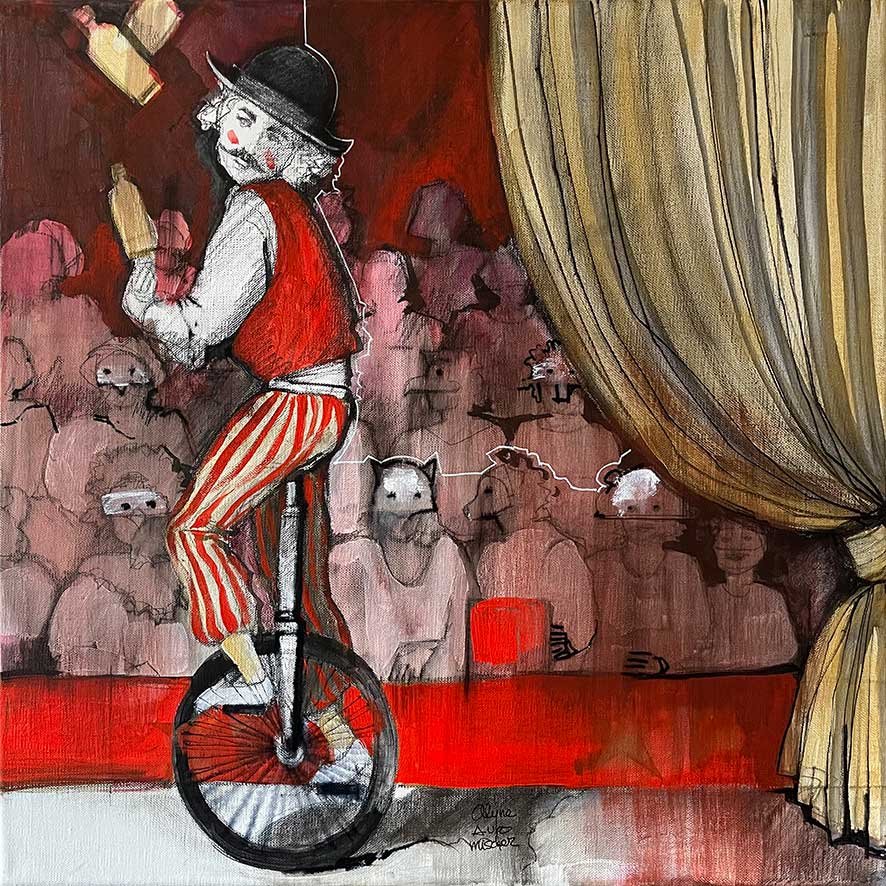 L'heure du spectacle... "Jonglerie" une oeuvre d'art de Alyne Auromischer