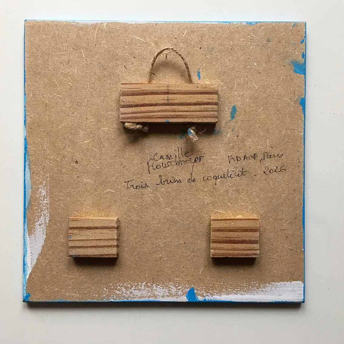 Back of the artwork TROIS BRINS DE COQUELICOT by Camille Rouschmeyer