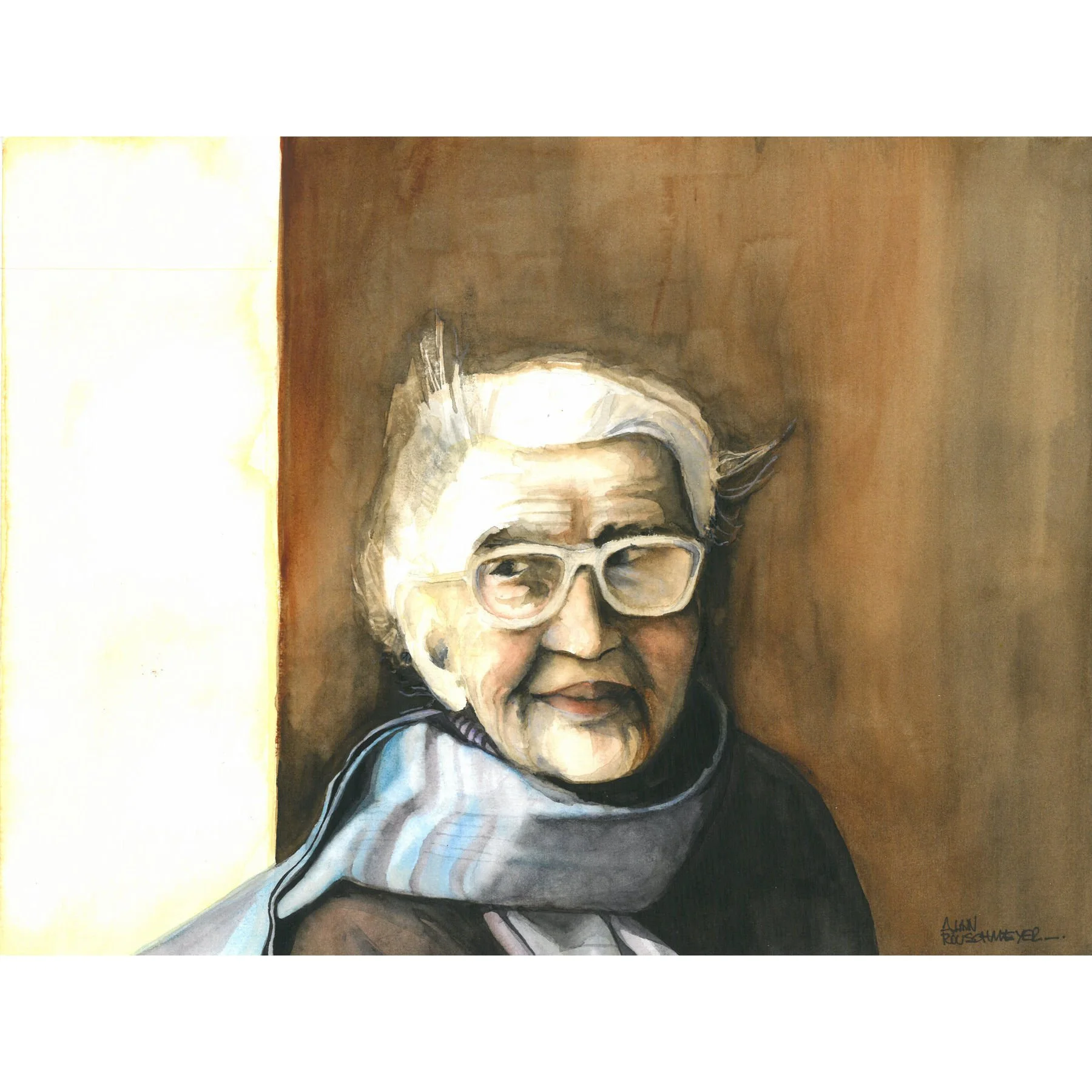 MÉMÉ AMÉLIE - aquarelle 30 x 40 cm