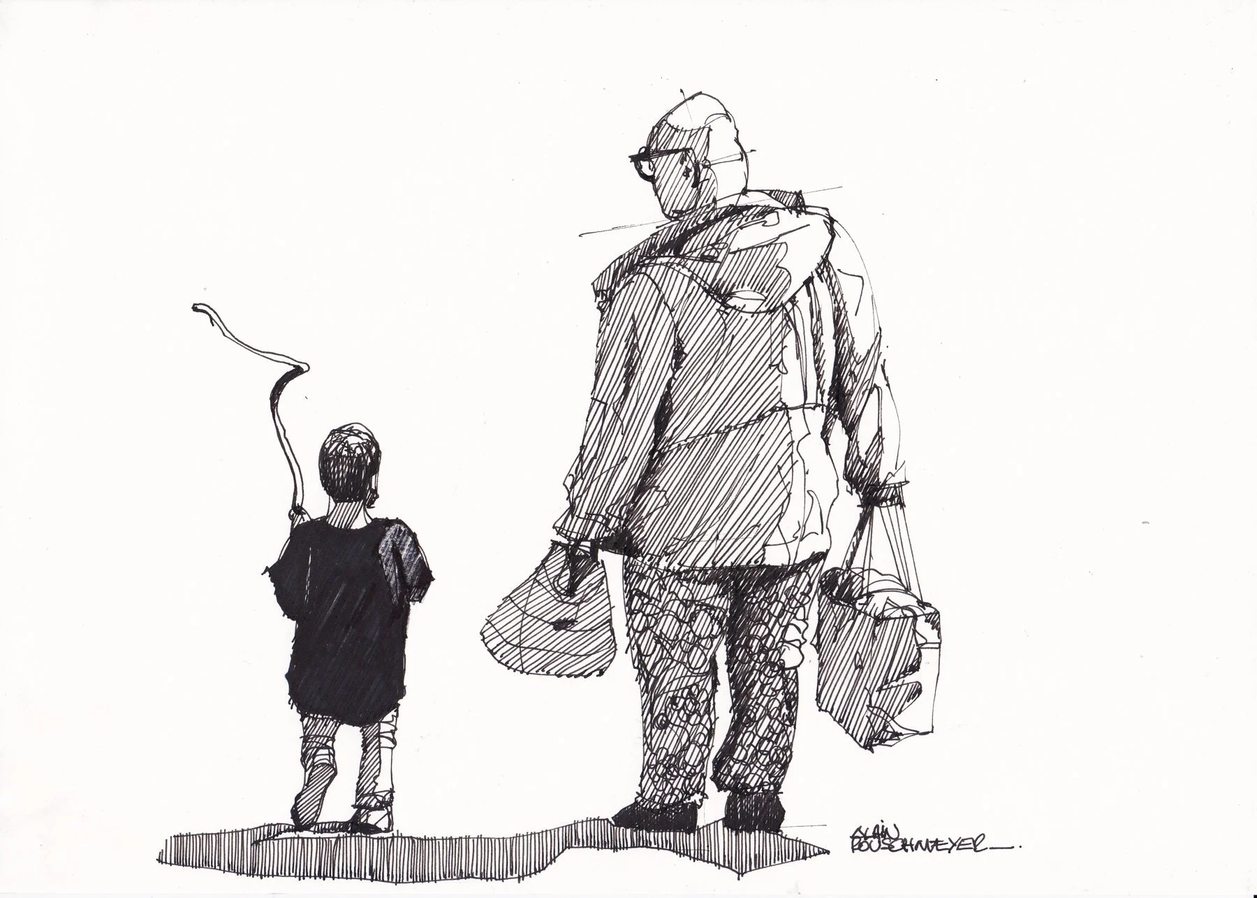 WEEK END PAPA, LE CROQUIS