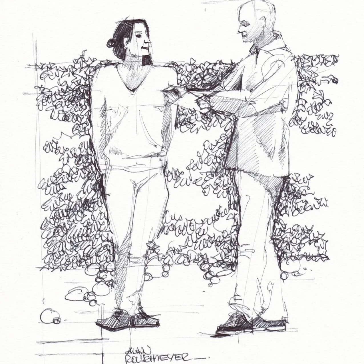 Agathe et Julien, le croquis