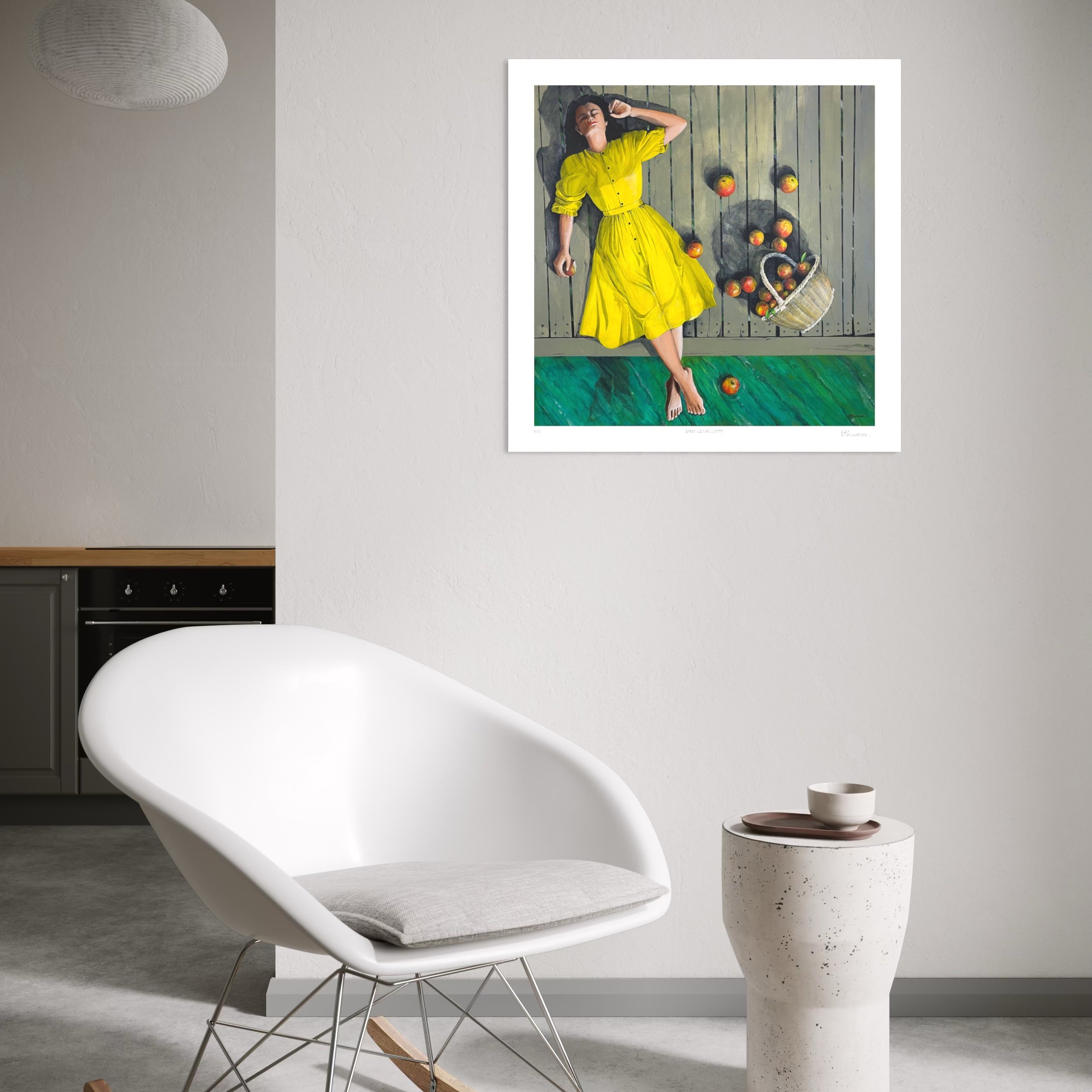 APRES LA CUEILLETTE Tirage d'art en série limitée de l'artiste figuratif Alain Rouschmeyer