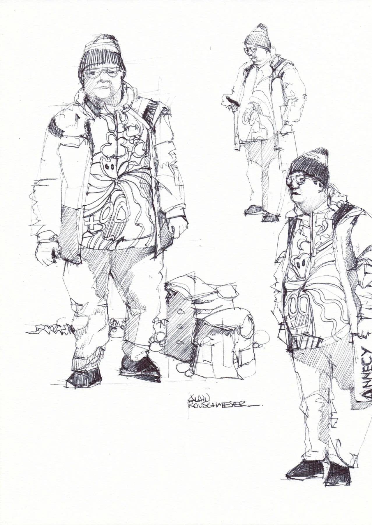 Pacifique 2, le croquis