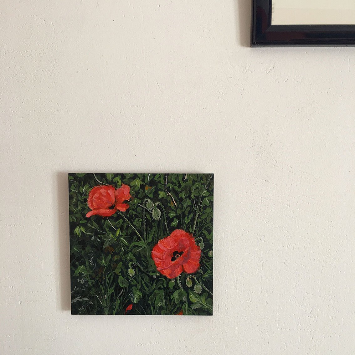 Painting LIERRE ET COQUELICOTS by the impressionist artist Camille Rouschmeyer