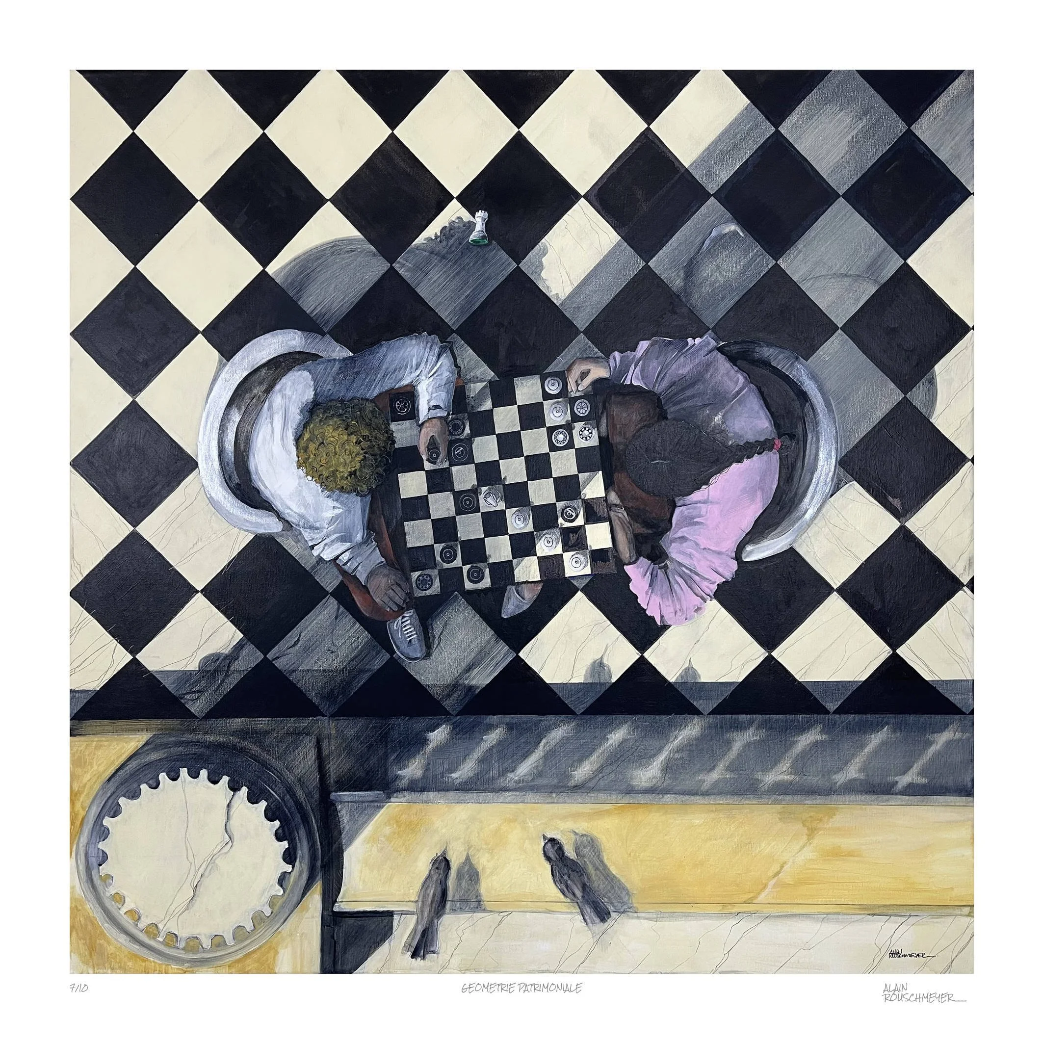 Tirage d'art en série limitée de l'oeuvre GEOMETRIE PATRIMONIALE de Alain Rouschmeyer