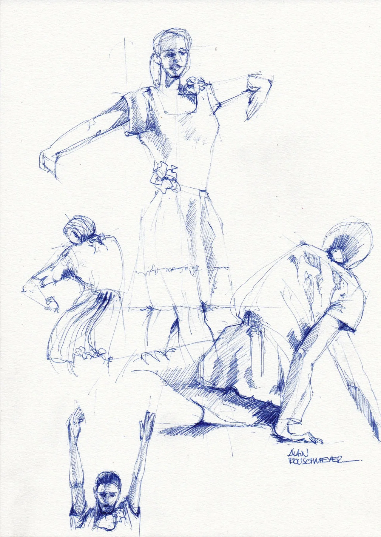 Danse contemporaine, le croquis