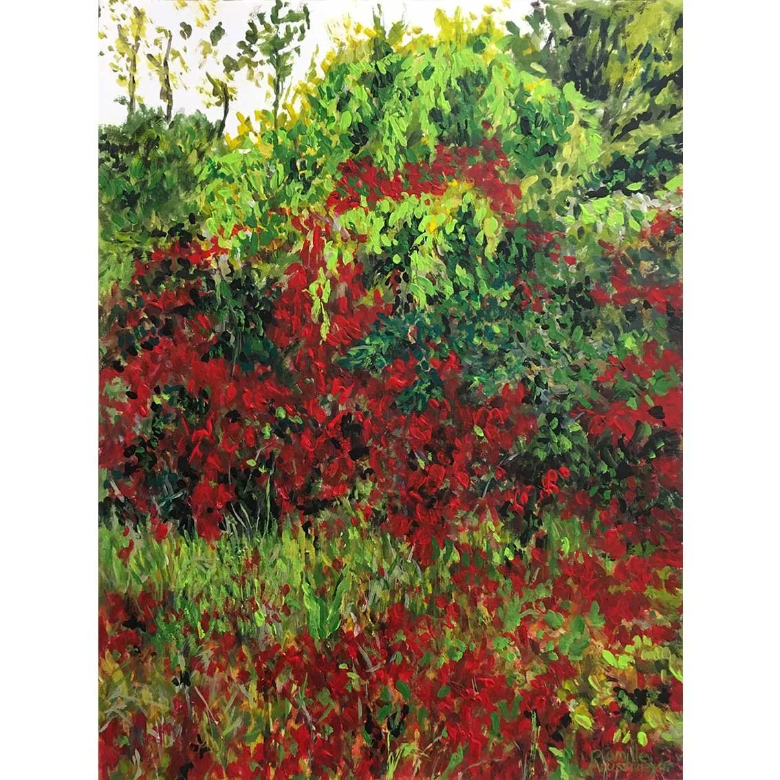 BREDANNE EN OCTOBRE, peinture réalisée par l’artiste impressionniste Camille Rouschmeyer