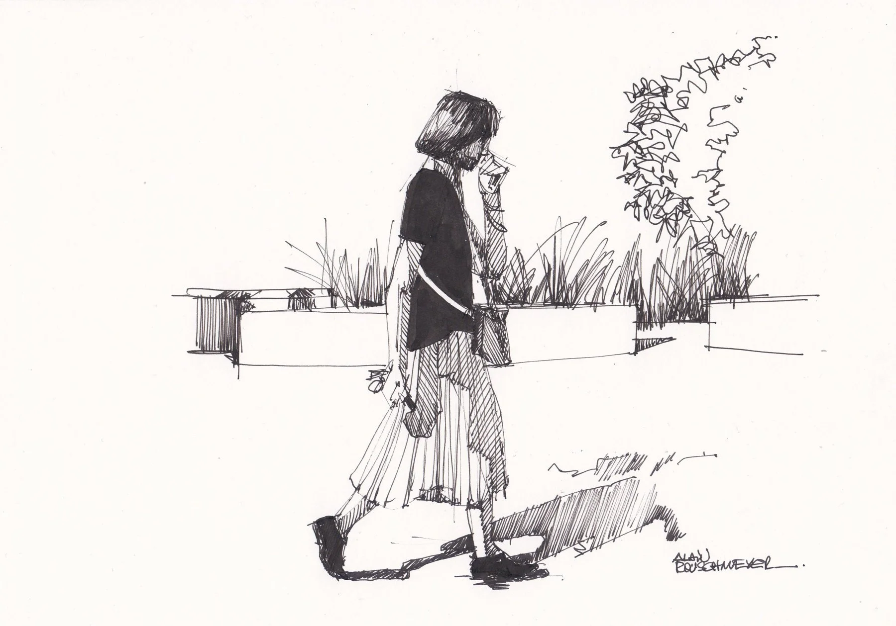 Souvenir d'enfance, le croquis
