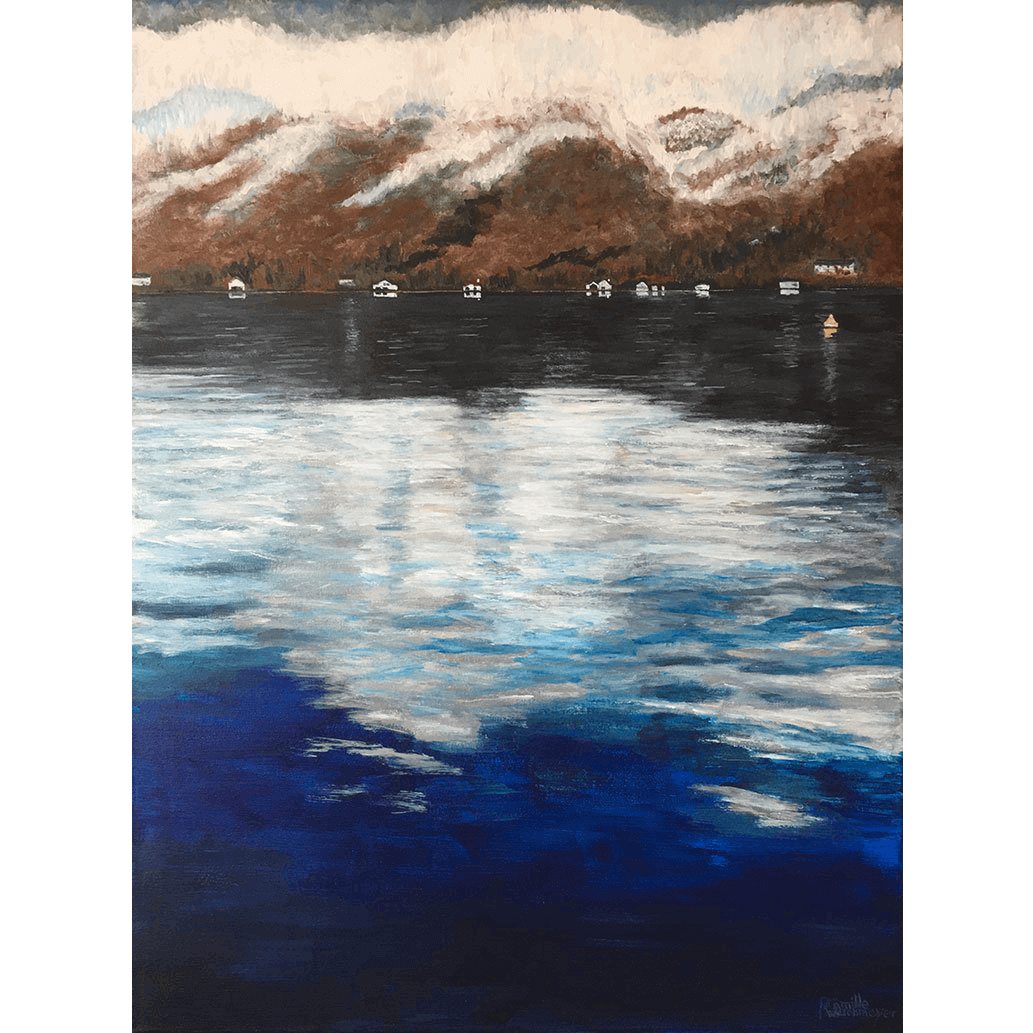 LAC D’ANNECY : COULEURS DE L’HIVER (Lake Annecy: Winter Colors) – 80 x 60 cm