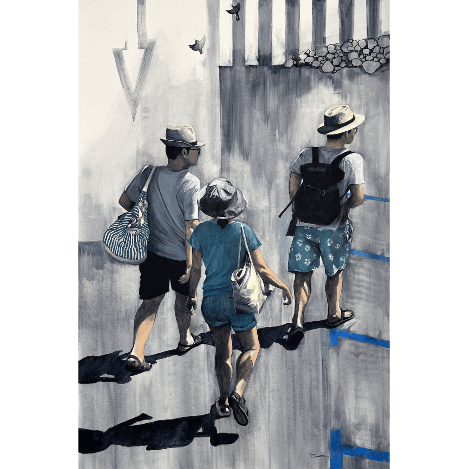 ZONE BLEUE (Blue Zone) – 120 x 80 cm