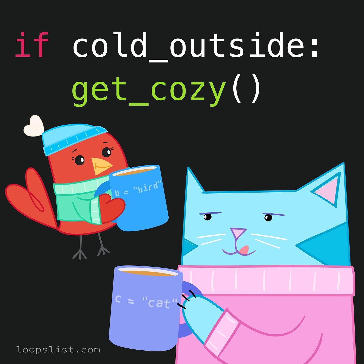 This first day of March has us feeling winter vibes but it&rsquo;s almost spring! In the meantime stay #cozy #codingforkids @loopslist