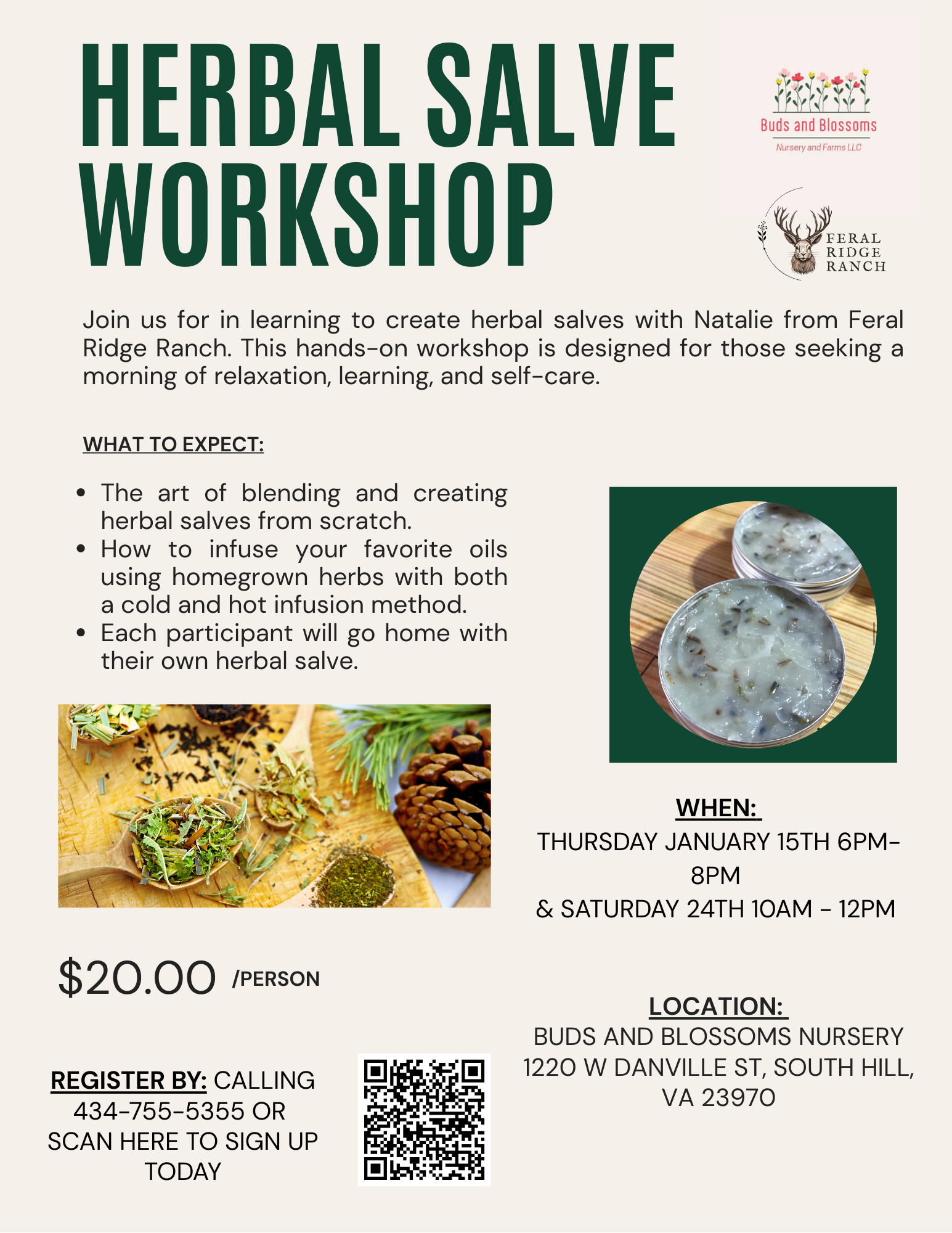 Herbal Salve Workshop