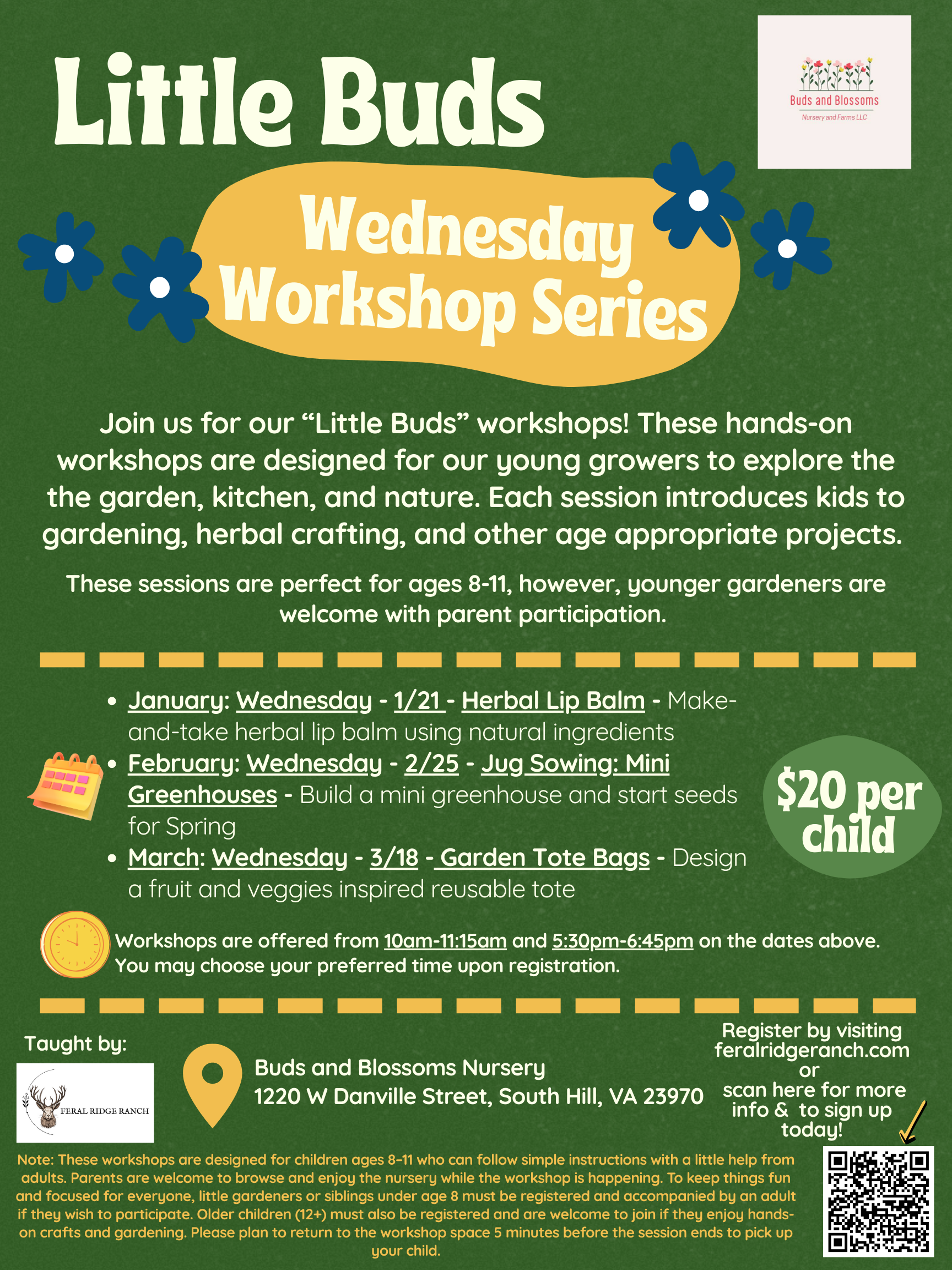 Little Buds March Workshop: Garden Tote Bag