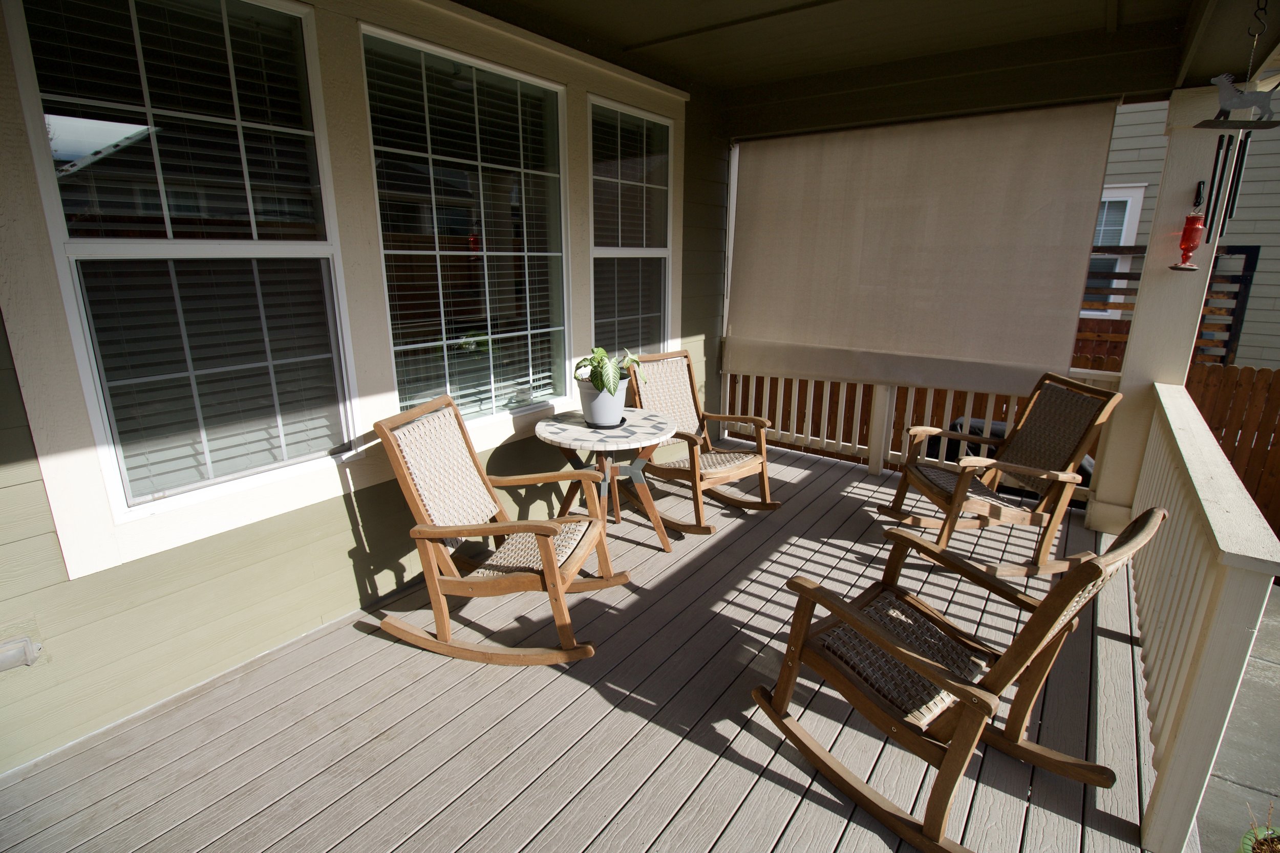 Back Porch with furniture (not included)
