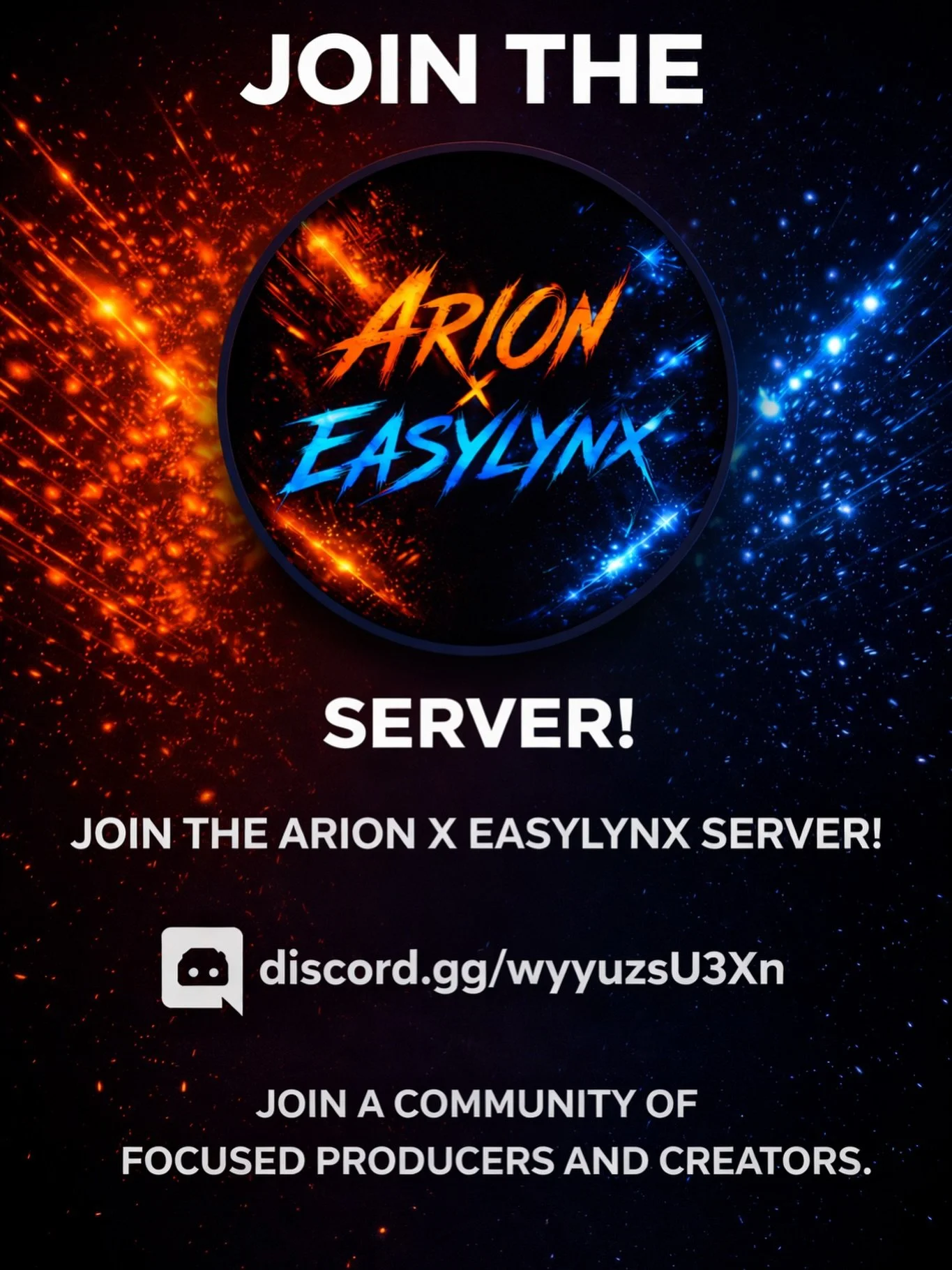 Join the Arion x Easylynx Discord server, share your music and connect with other producers and creators. https://discord.gg/ZsKJWxmDy3