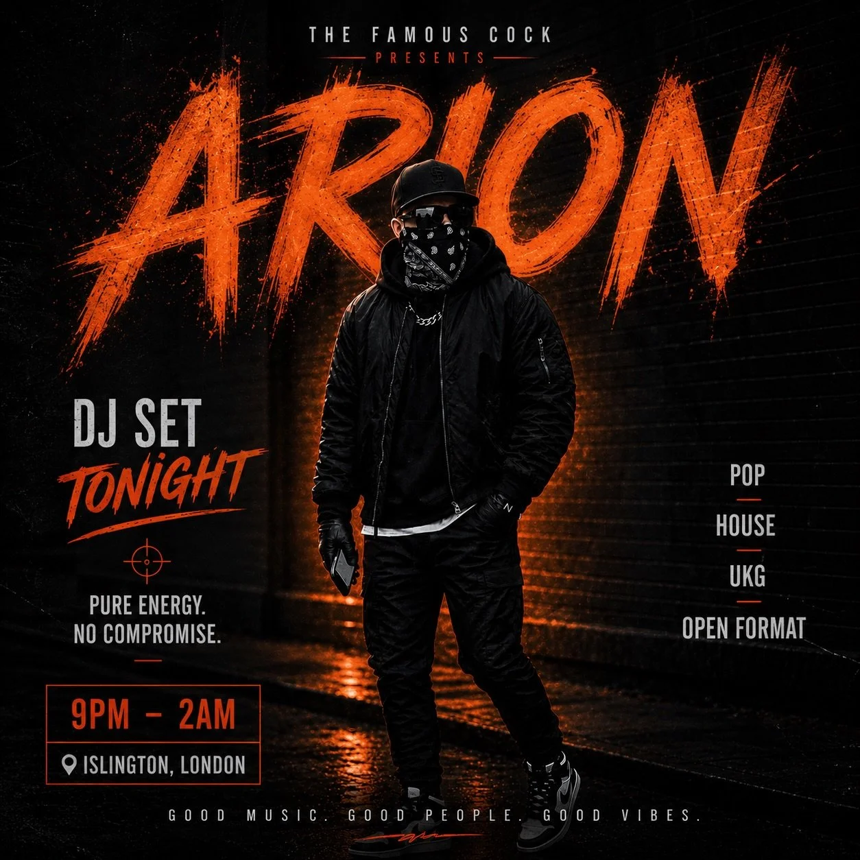 Catch me DJing tonight from 9pm - 2am @the.famouscock 🐓 Islington playing the best in all music. #openformatdj London.
