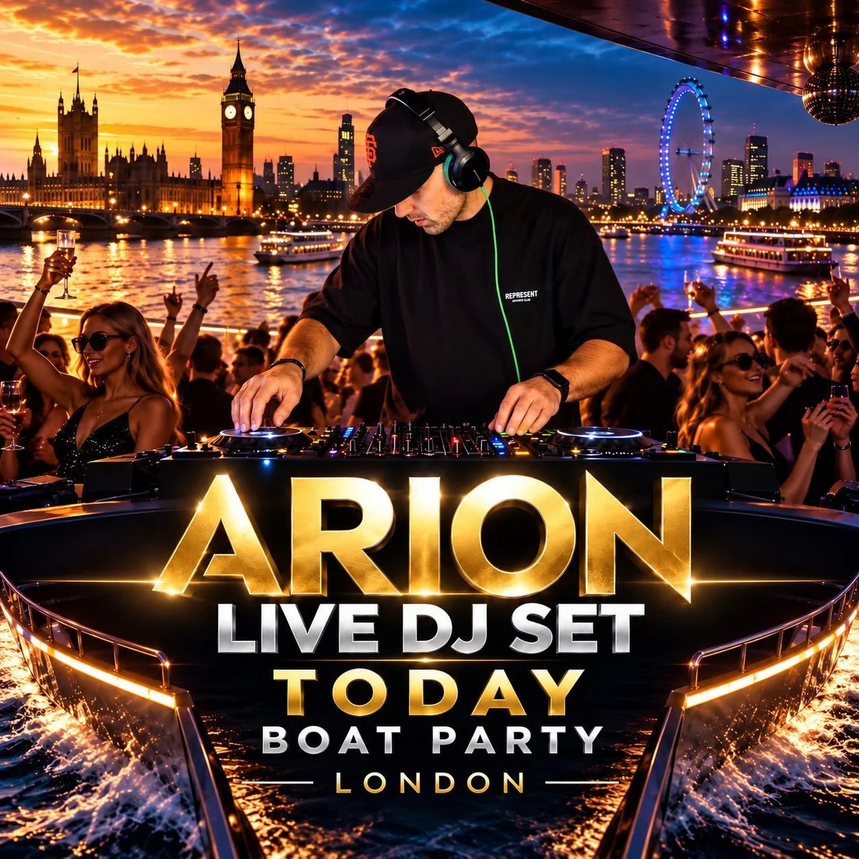 DJing today boat party London. 🎉