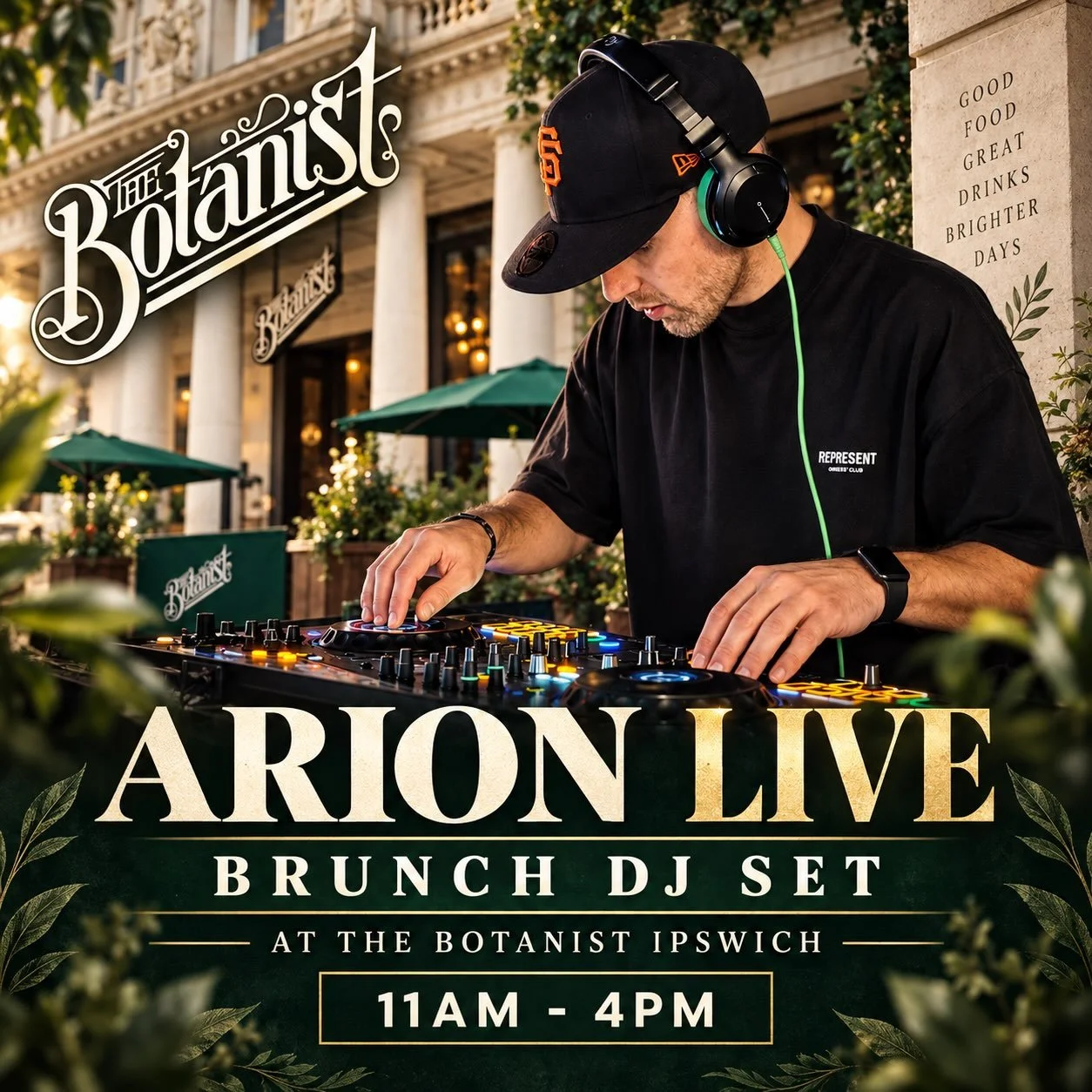 Catch me DJing the brunch set today @thebotanist_ipswich from 11am - 4pm. 🎉🌳