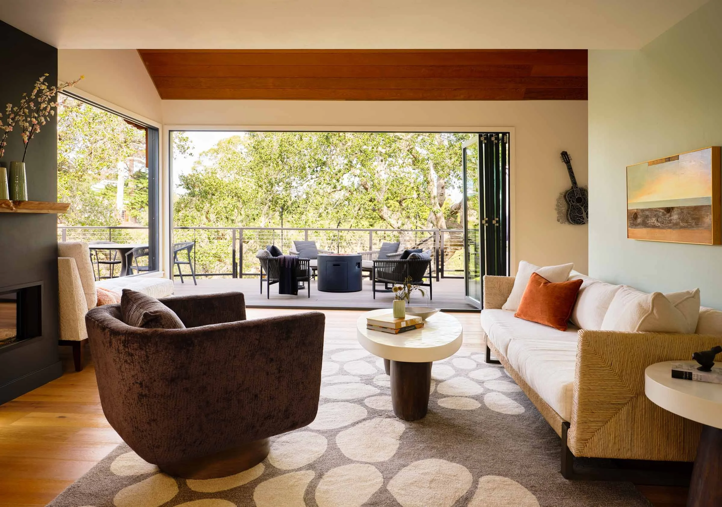 La Cantina Bifold Door Open to Deck