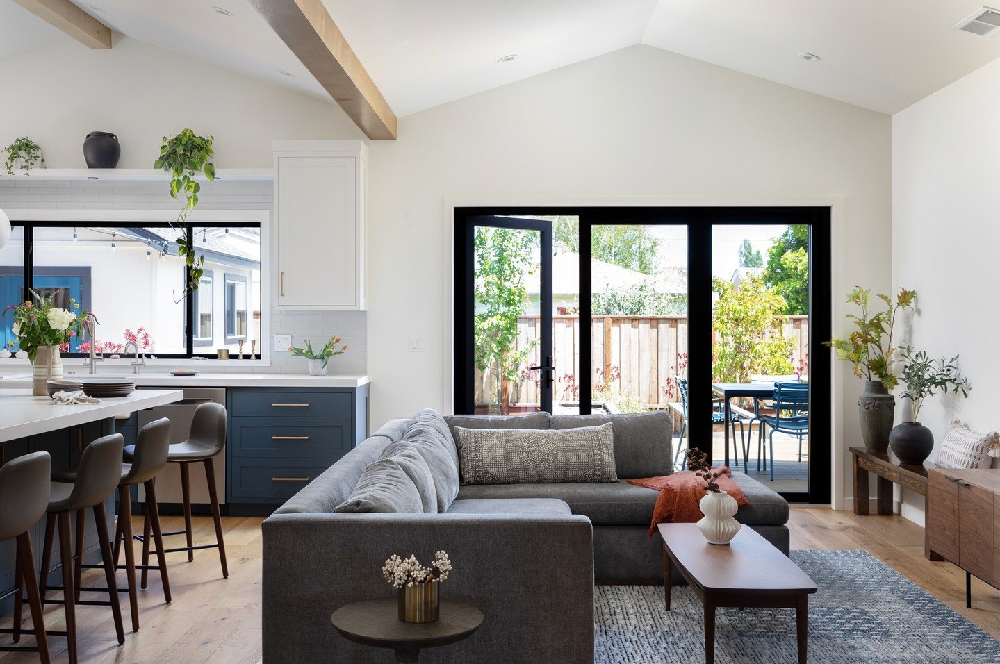 Connection to nature.  In each project we strive to connect to nature and the greater outdoors.  The ability to connect to nature (plants, soil, fresh air, natural lighting) grounds and nurtures us.  In this project, we used @panoramicdoors bifold do