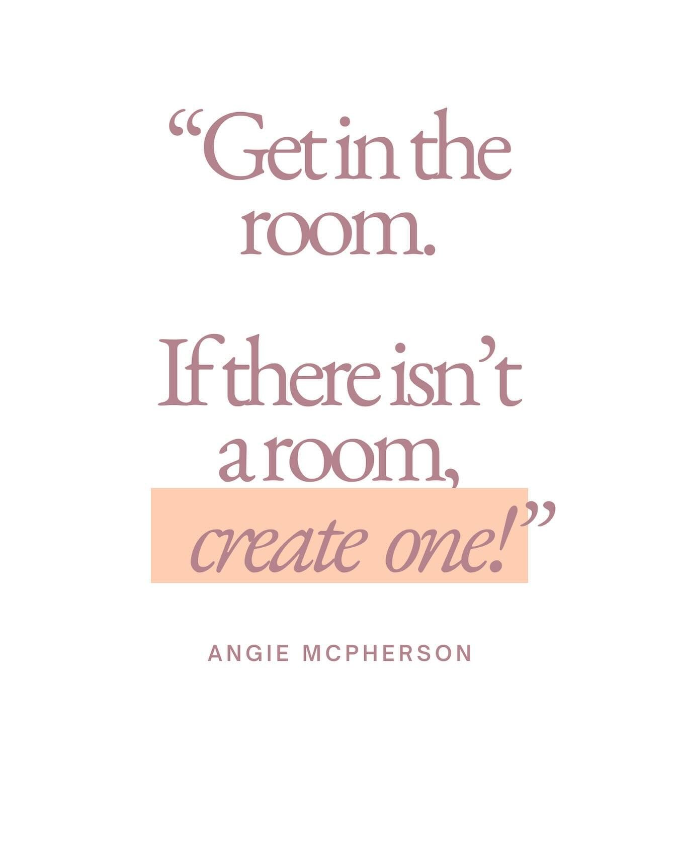 I first heard @angiejanine say this when I was in her mastermind last fall and it really stuck with me!

She stresses that as entrepreneurs, we should try  to get in the room, the space  or community that our ideal clients are in to genuinely make co