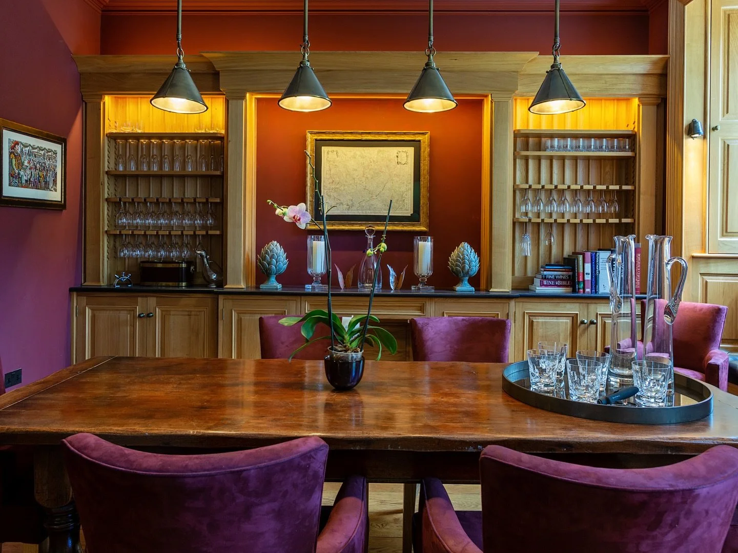 Swipe for a surprising before photo!

This room had become a back of house kitchen area in large historic property that had not been well looked after for many years. This disused space was on the cold, north facing side of the house, had no view and