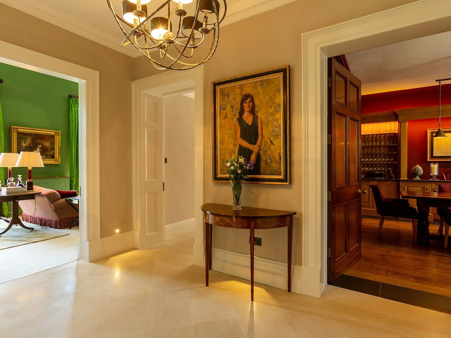 Smart refurbished hallway as part of a wider project involving #aba_ltd to restore a dilapidated historic home.

Amazing paint colours by @francescaspaintsltd 
Immaculate stone flooring by @leinsterstone 
Photography by @karen_dempsey_photography
Wal