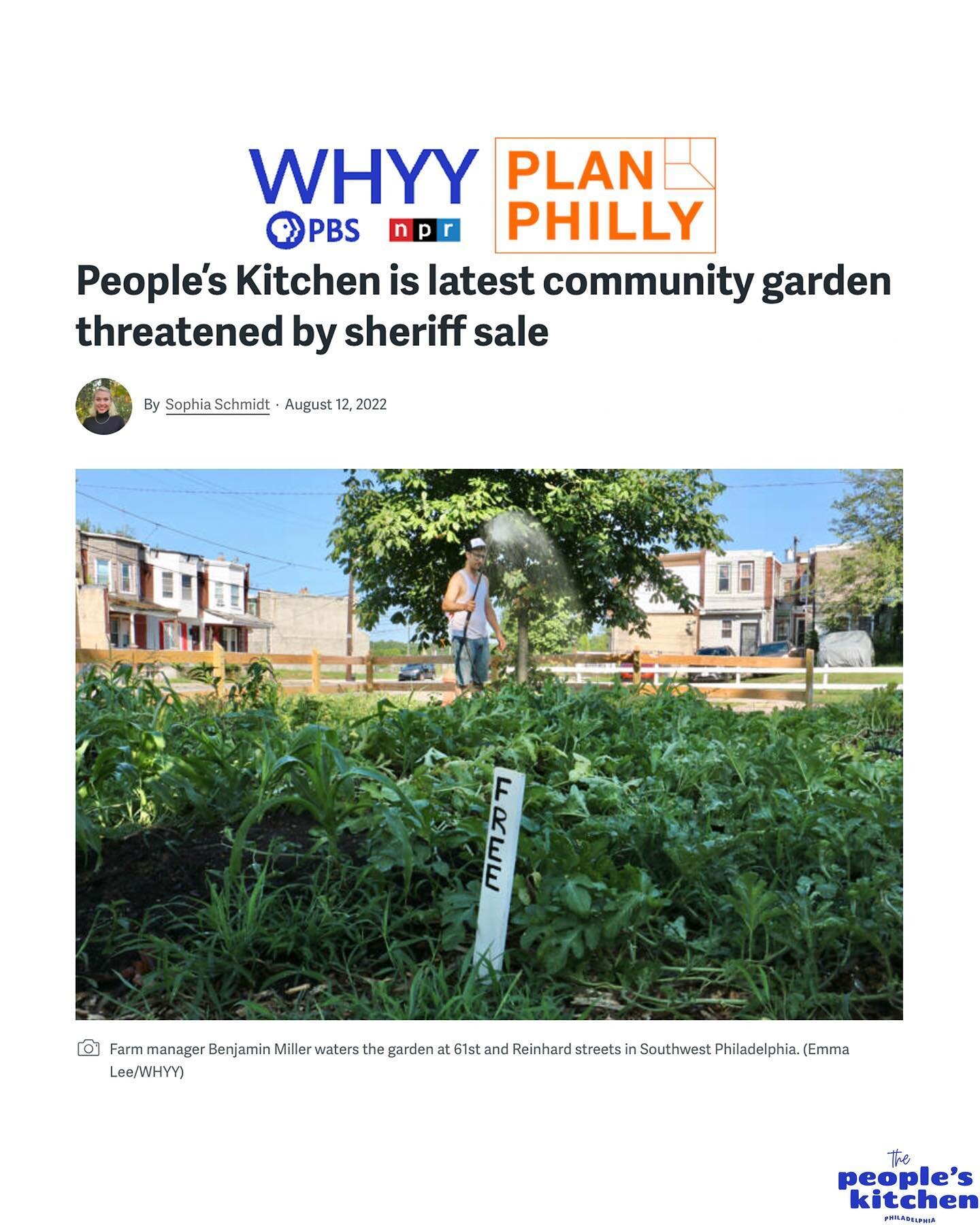 Thank you @whyy and @planphilly for giving us a platform to speak on our journey with community gardening and our fight with institutions of power that want to sell our land. Our volunteers and neighbors were able to speak on our work and how valuabl