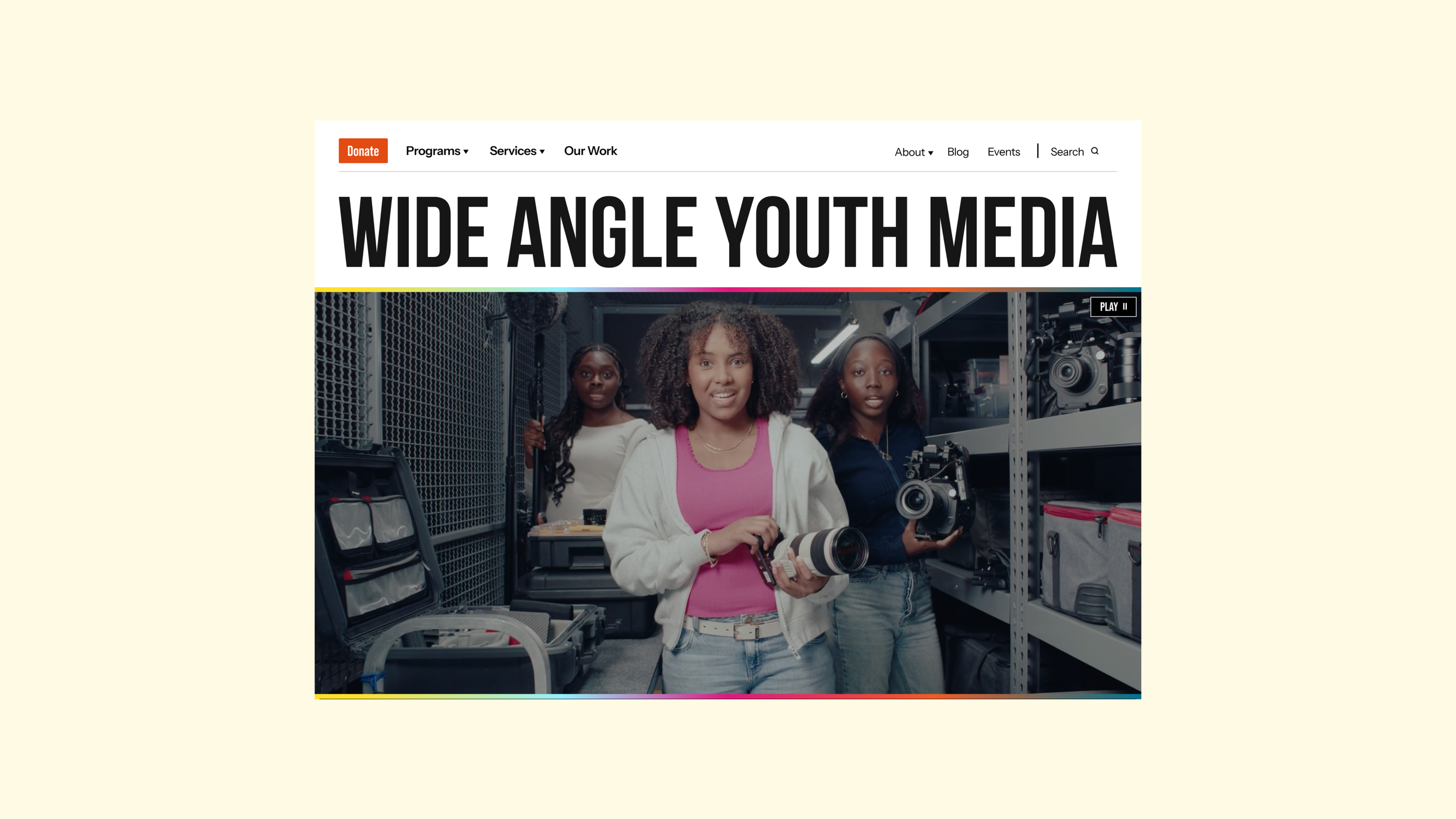 Wide Angle Youth Media Website