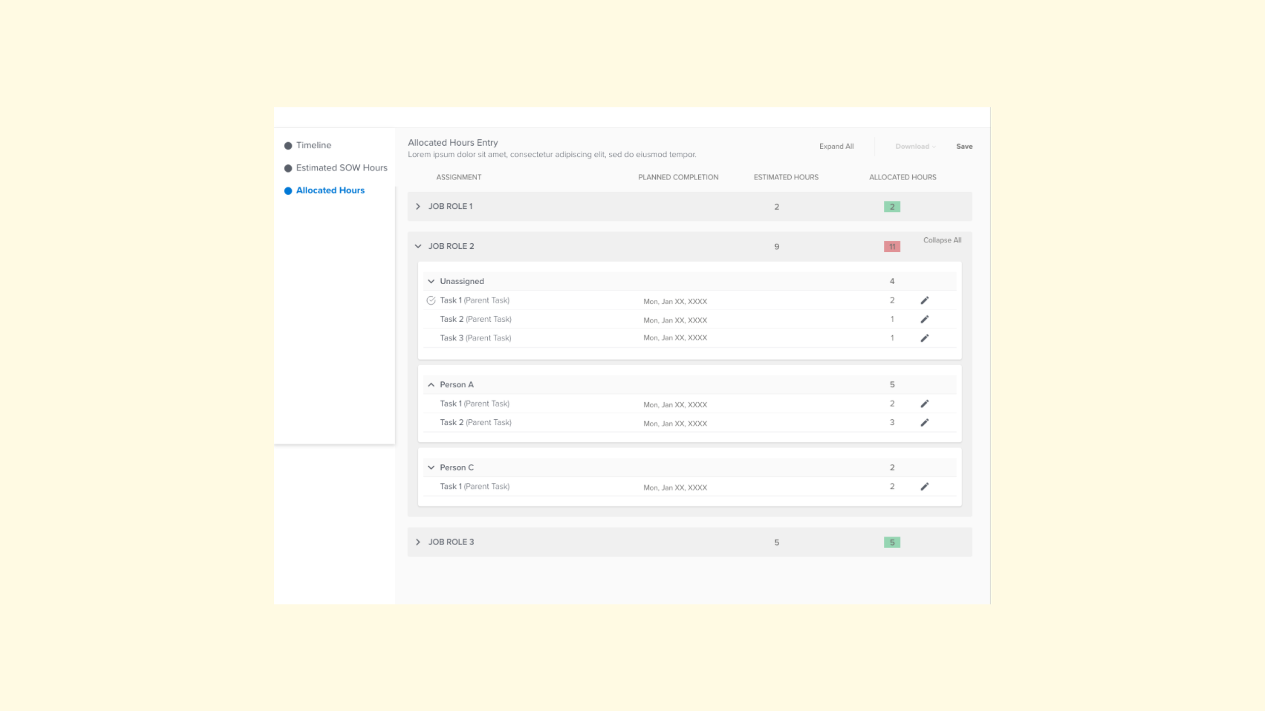 Easy Hours Dashboard