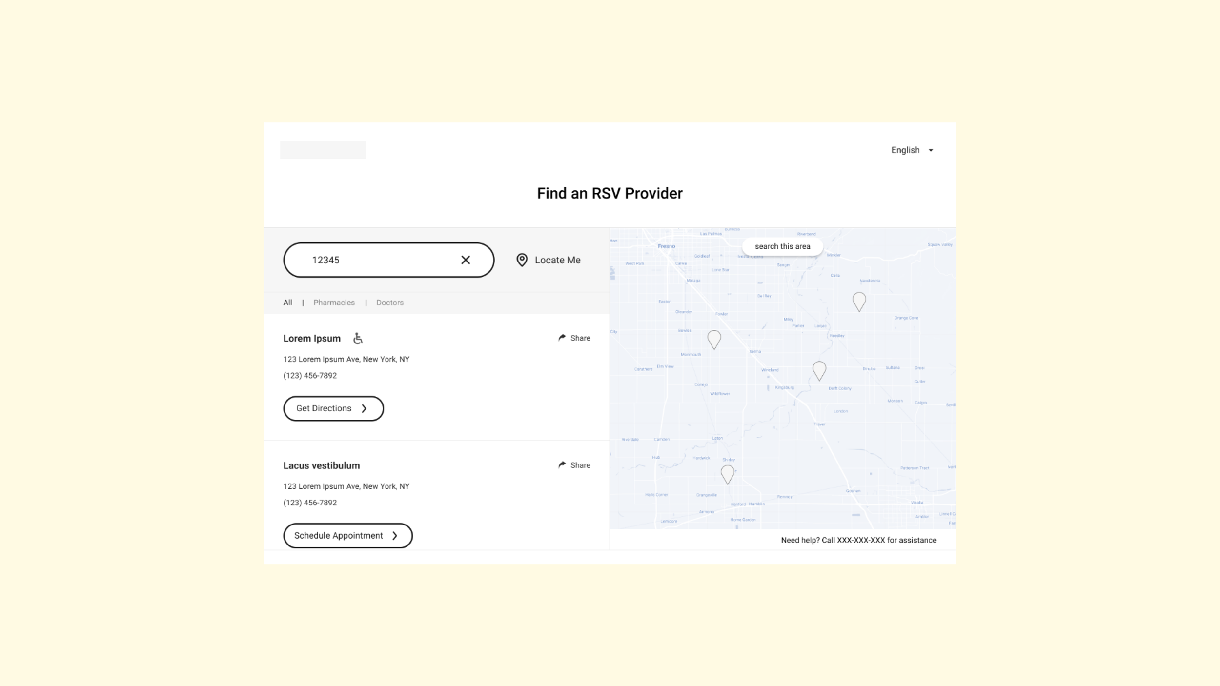 Vaccine Finder Website