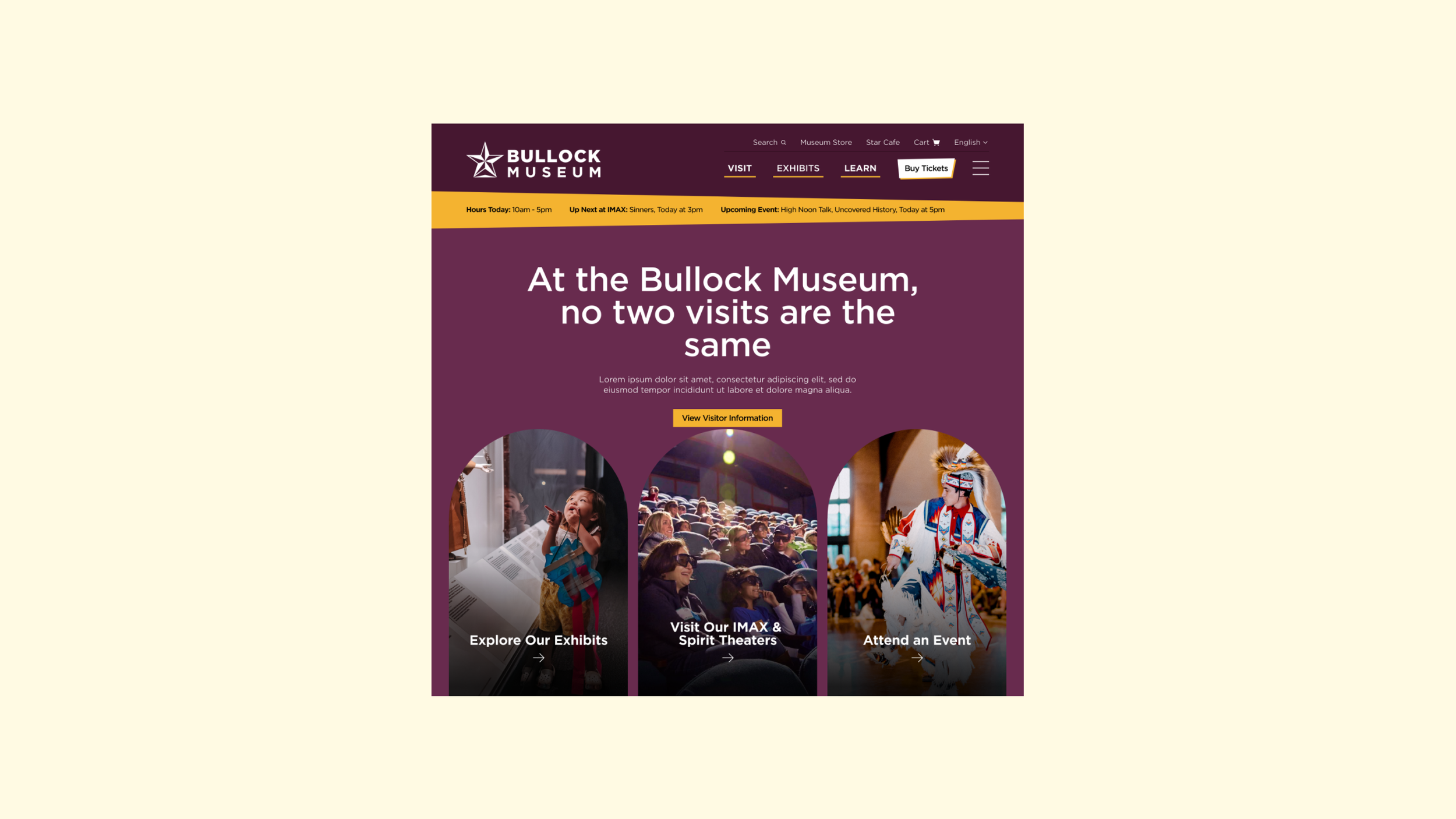 Bullock Texas State History Museum Website