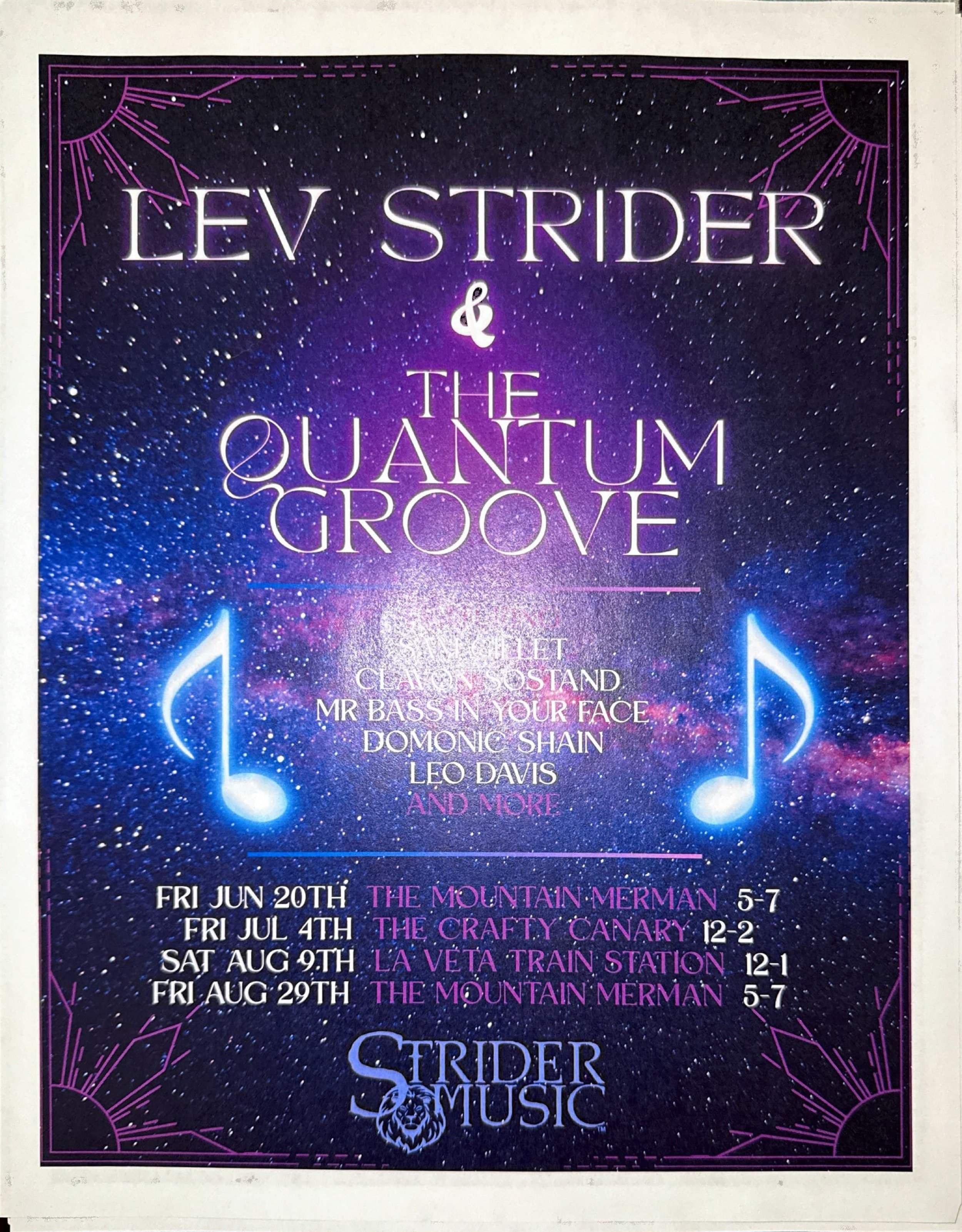 Live Music: Lev Strider & the Quantum Groove