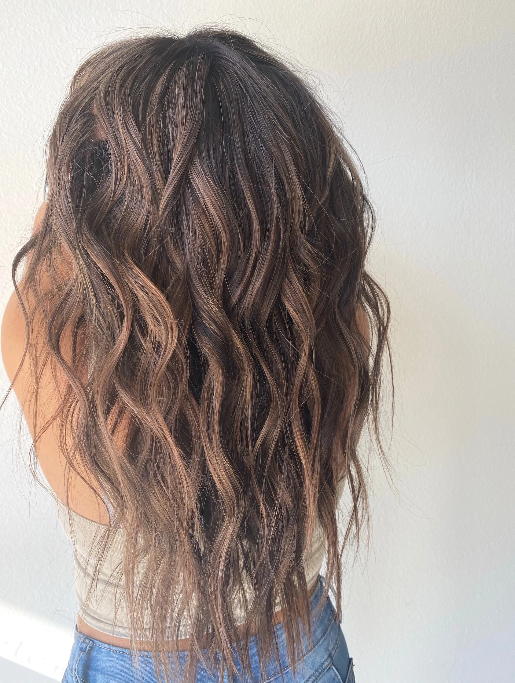 grey blending hair color by Salt + Mane Salon in Ventura California
