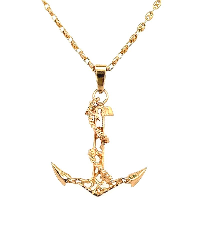 Anchor Pendant on Anchor Link Chain