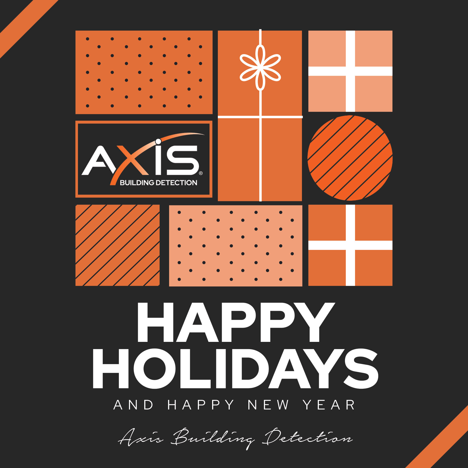 Happy Holidays! We wish you the very best from our Axis Building Detection family to yours.