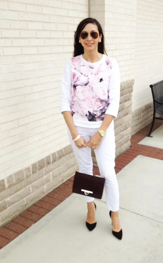 Night Outfit: Pink Peonies {Outfit Post}