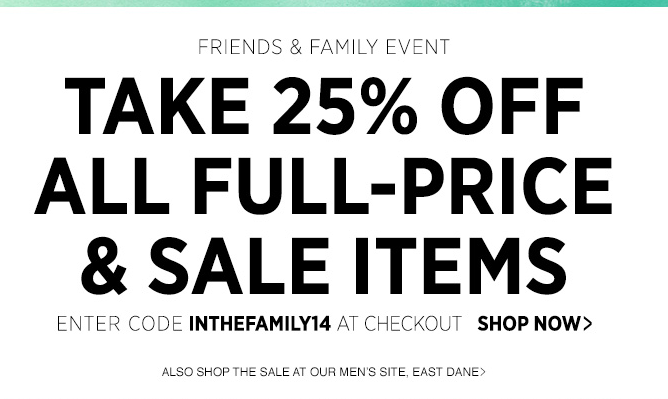 Shopbop Friends & Family Sale