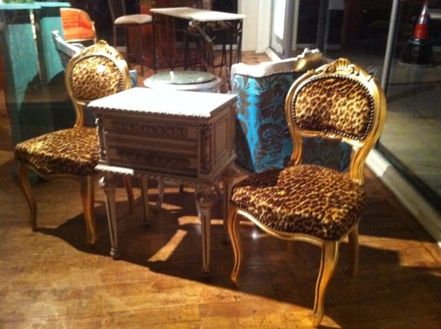 Leopard Chairs & Antiquing