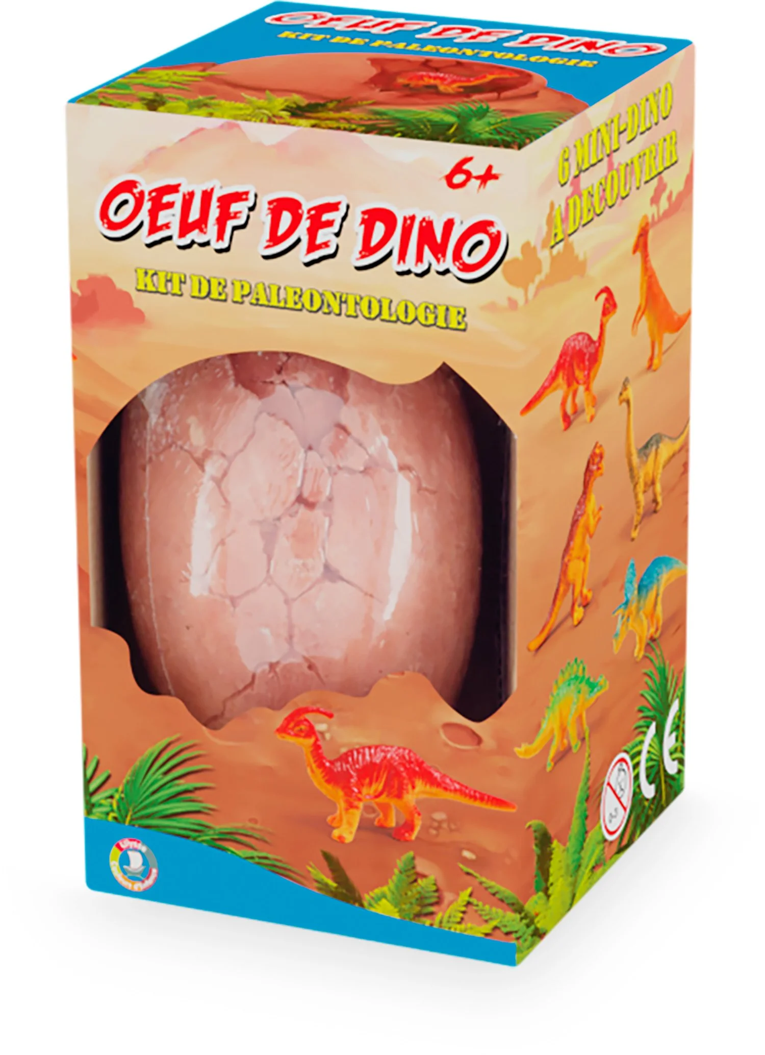 Ulysse Dino Ei Set – Mini-Dinosaurier ausgraben mit Schablone & Pinsel für kleine Entdecker von Cleo&Caesar