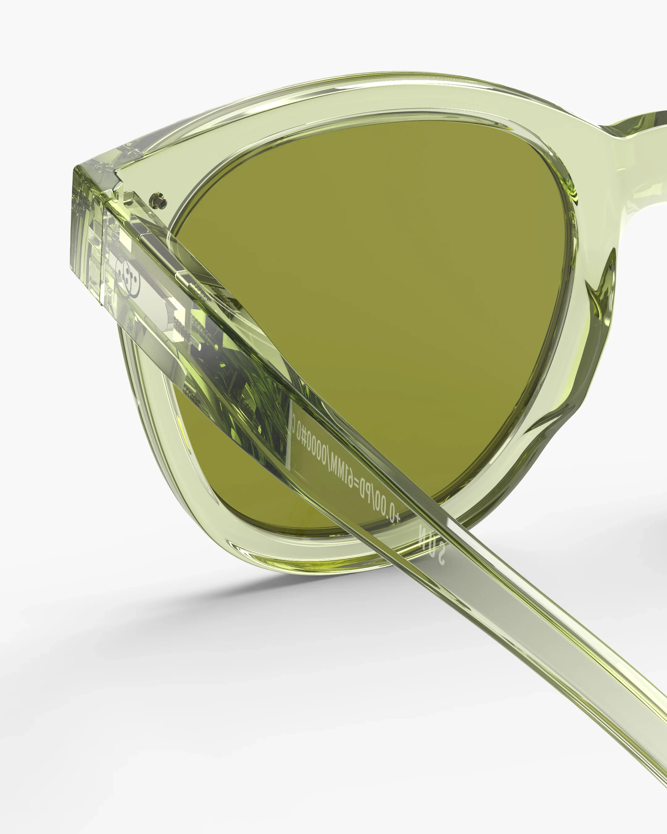 Izipizi Sonnenbrille #N Dynamic Green – Oversize Panthos-Fassung in leuchtendem Grün glänzend, Limited Edition, Unisex, bei Cleo&Caesar Kids Concept Store