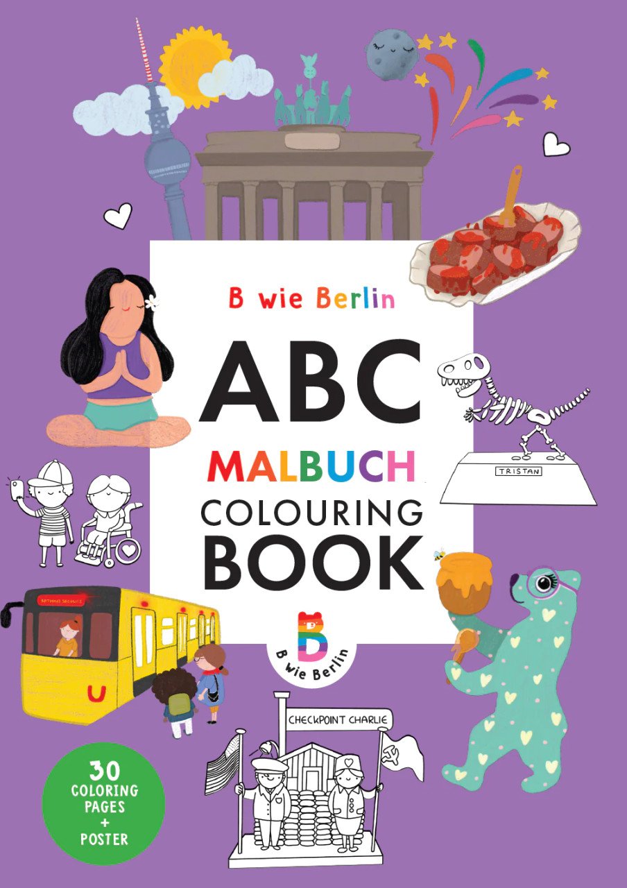 B wie Berlin ABC Malbuch mit Poster – 30 Ausmalbilder und A2-Poster für Kinder ab 2 Jahren, bei Cleo&Caesar Kids Concept Store